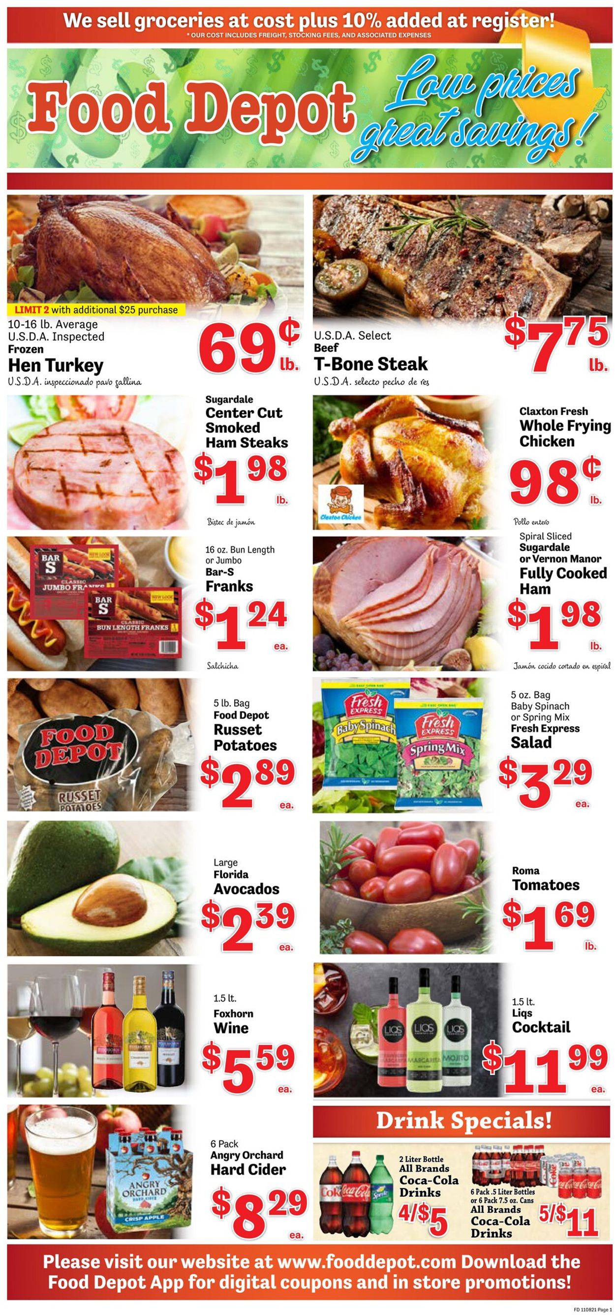 Food Depot Ad from 11/08/2021