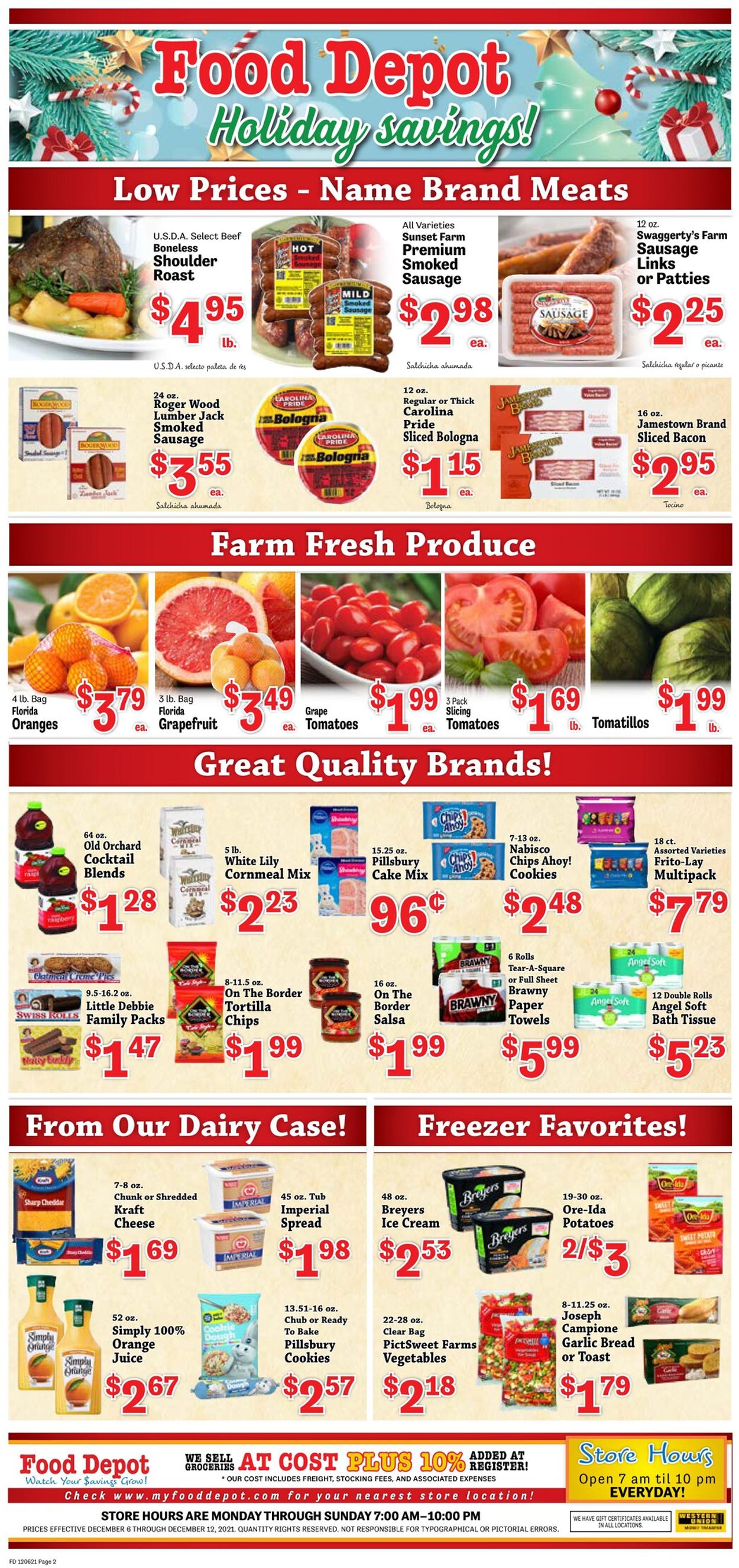Food Depot Ad from 12/06/2021