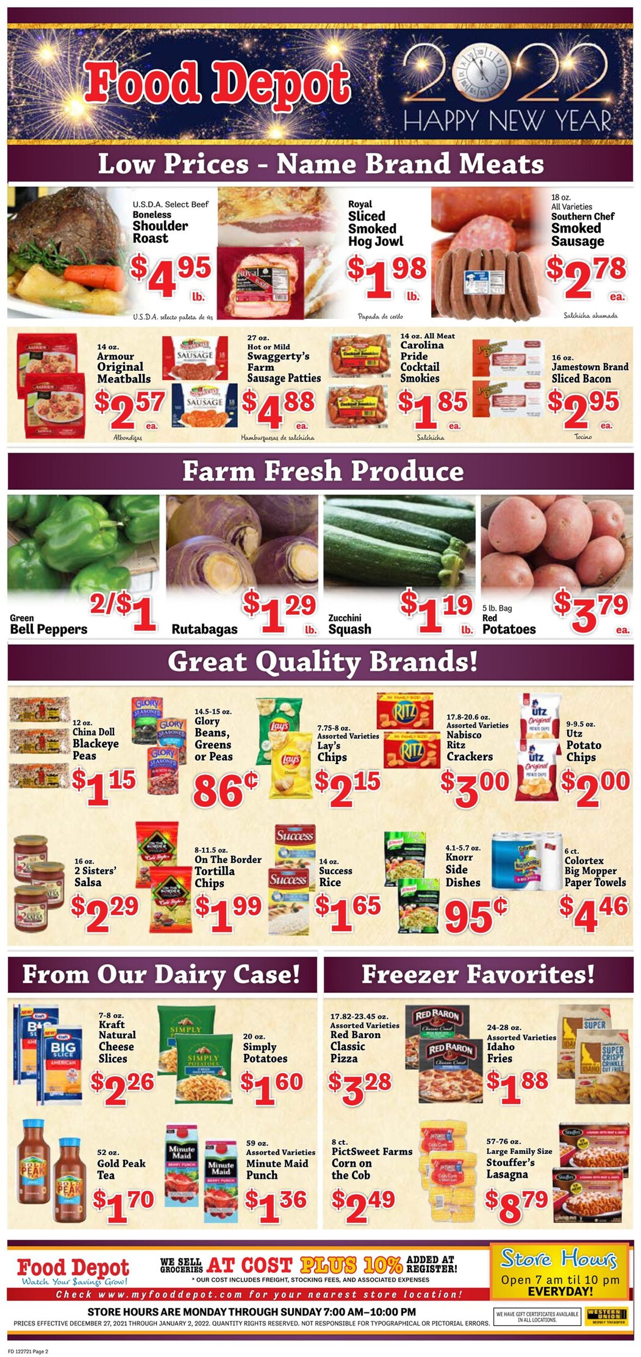 Food Depot Ad from 12/27/2021