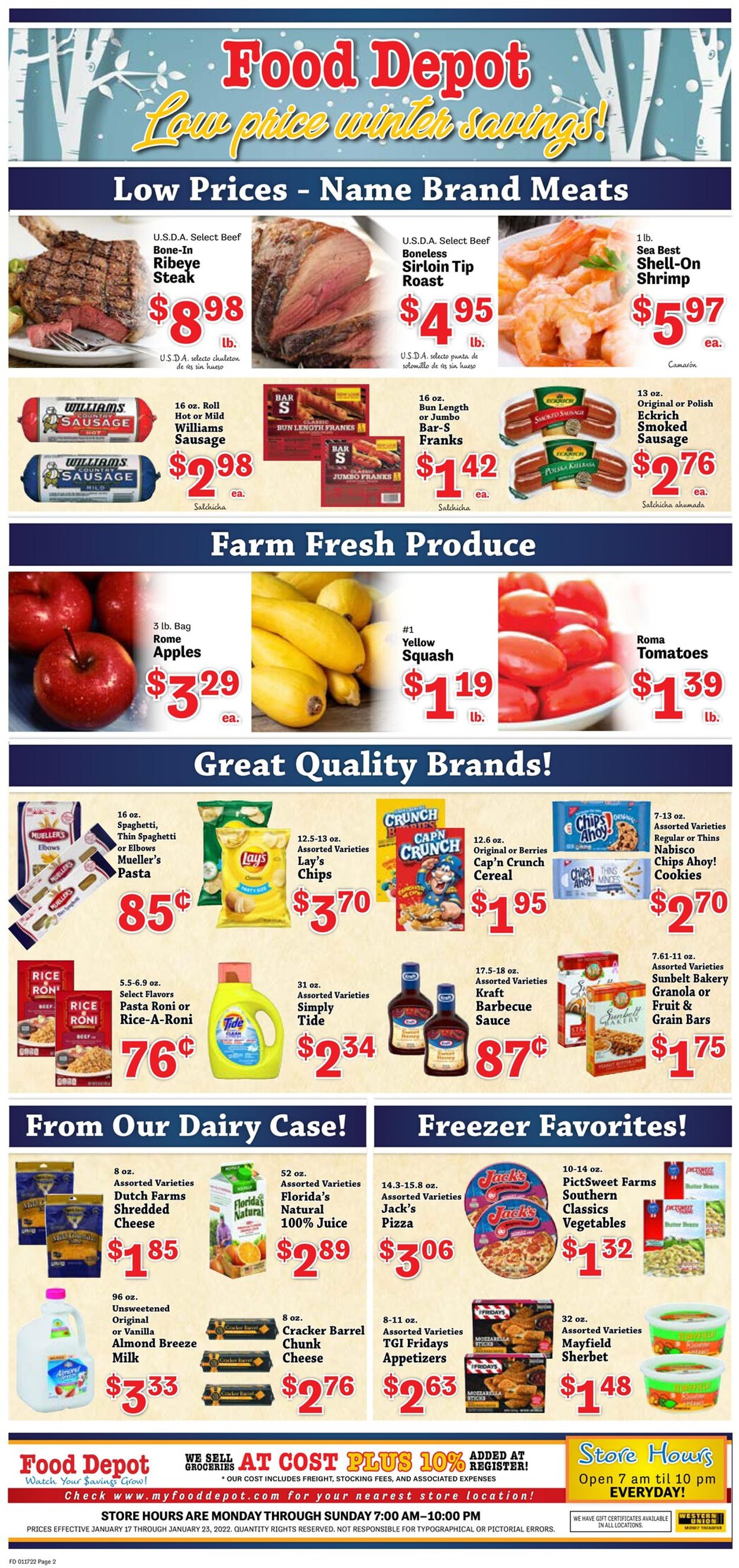 Food Depot Ad from 01/17/2022