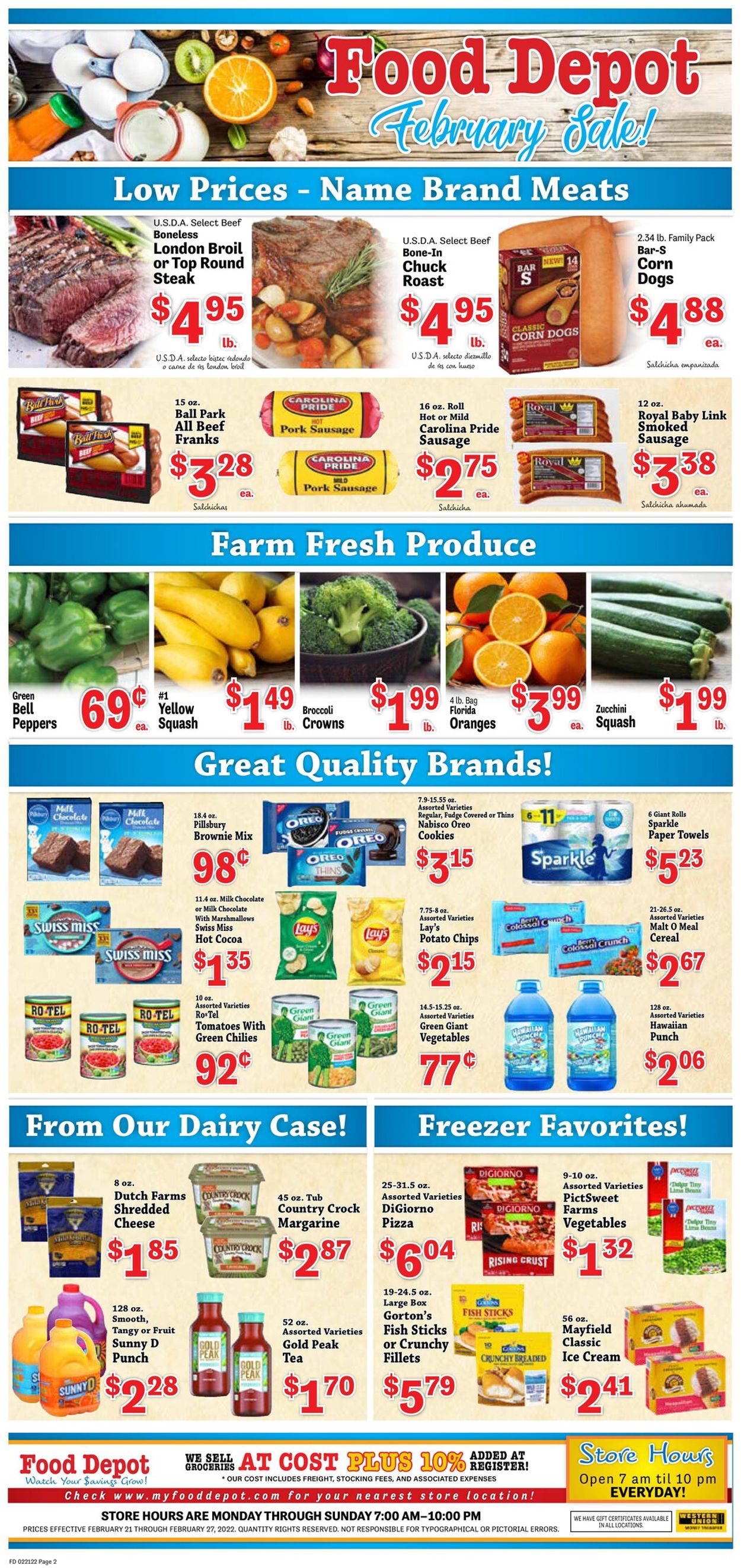 Food Depot Ad from 02/21/2022
