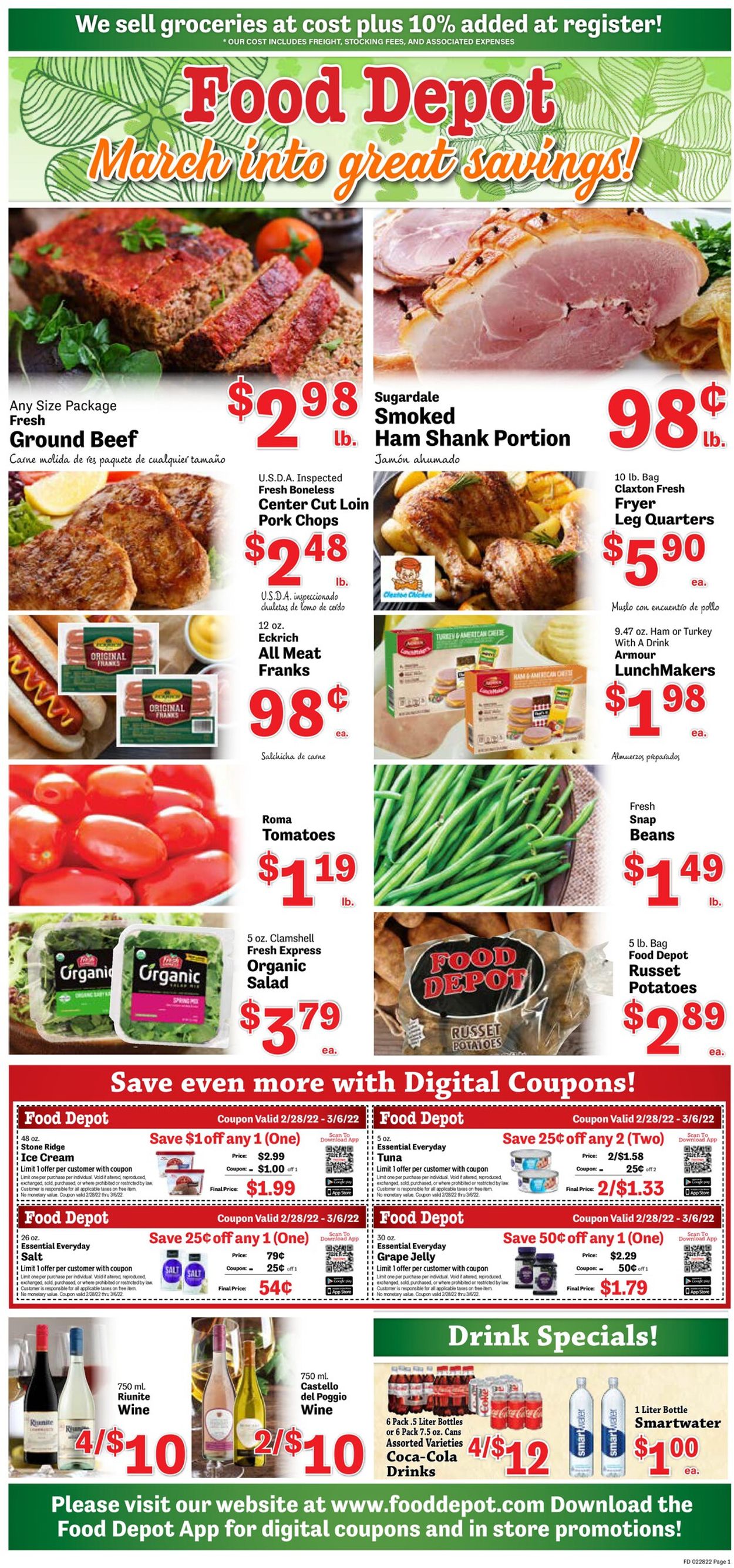 Food Depot Ad from 02/28/2022