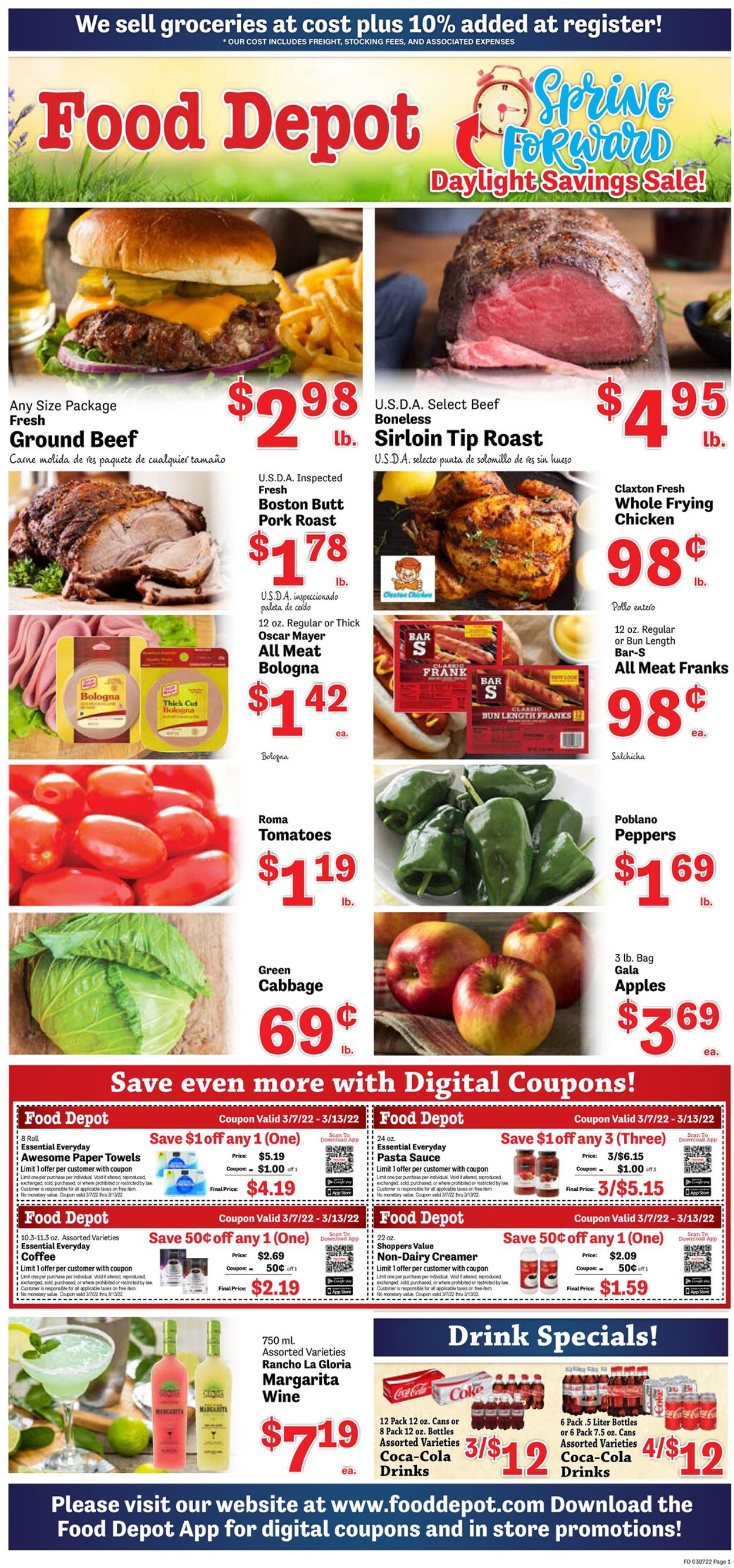 Food Depot Ad from 03/07/2022