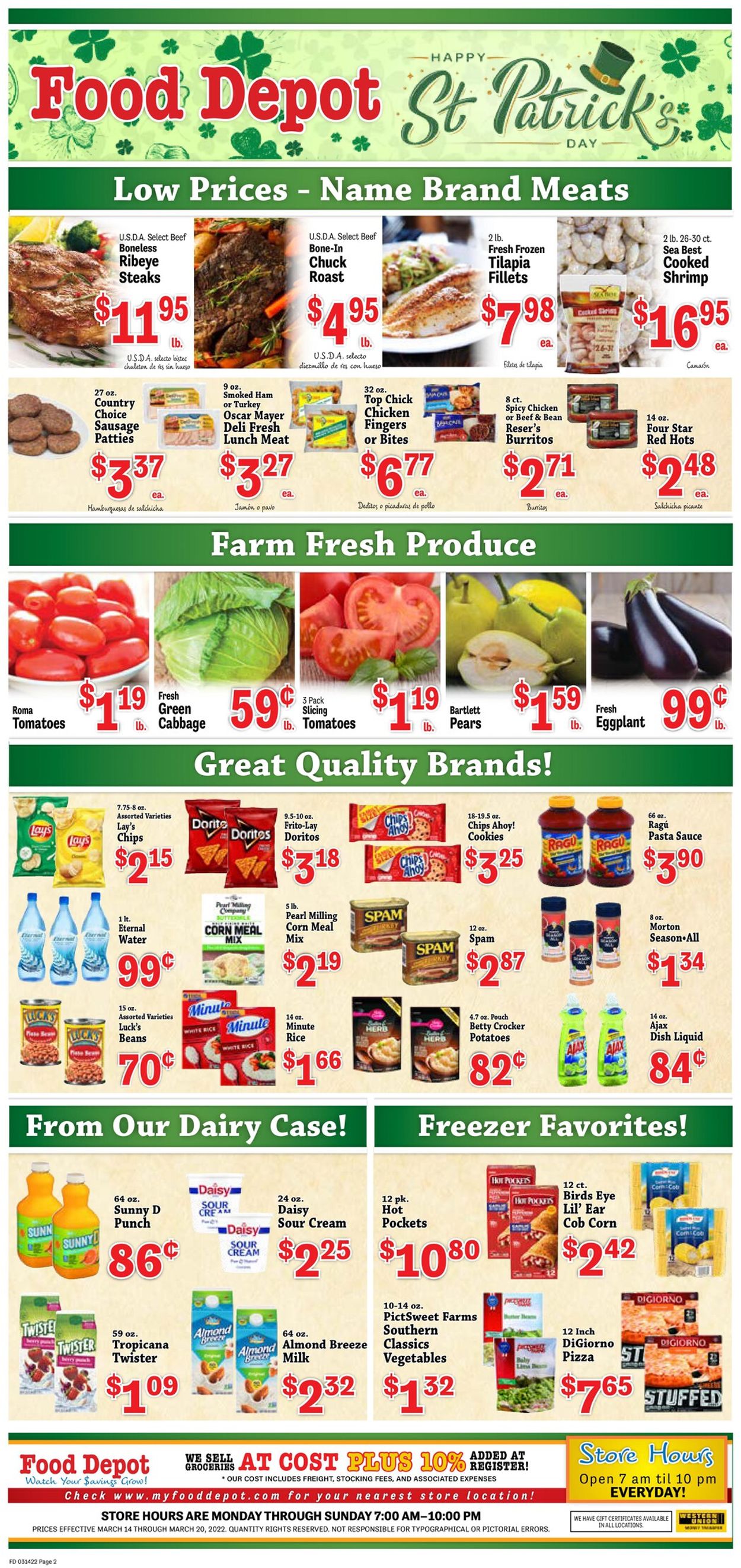 Food Depot Ad from 03/14/2022