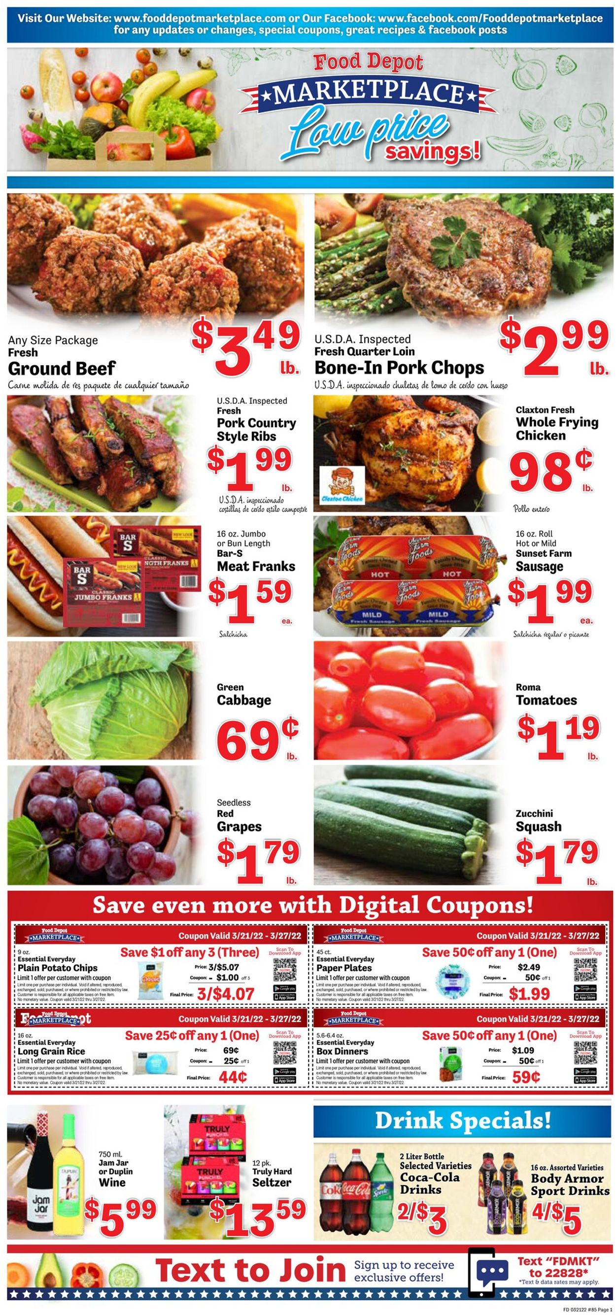 Food Depot Ad from 03/21/2022