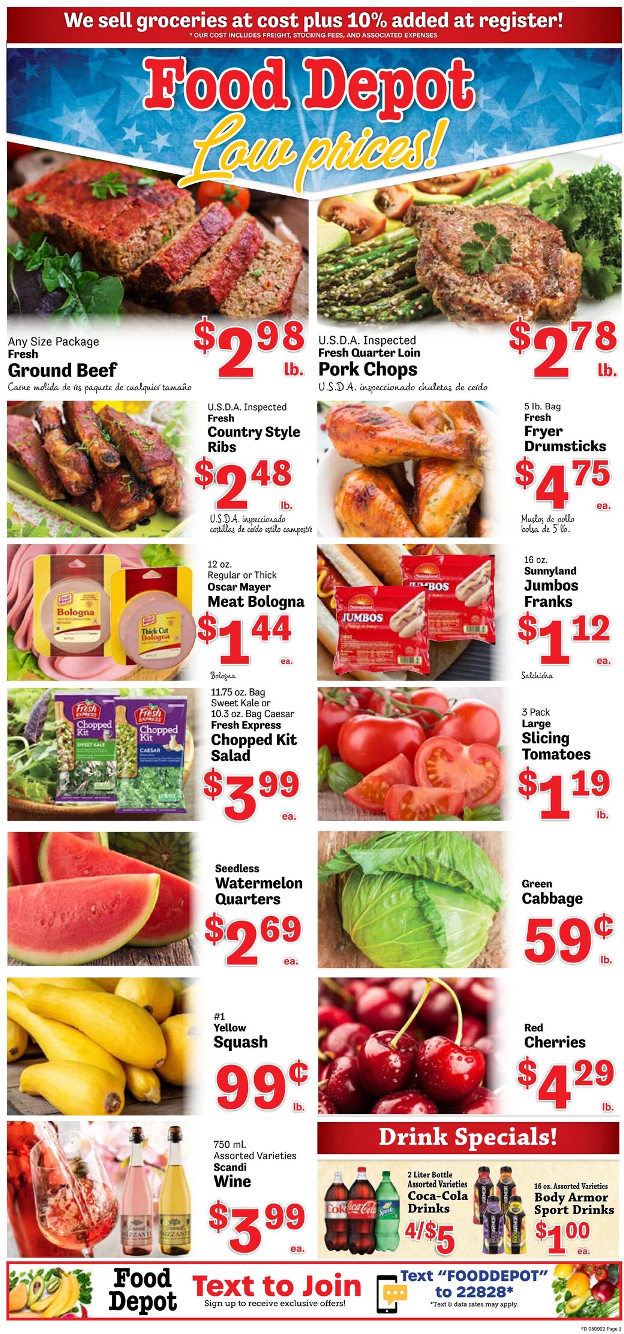 Food Depot Ad from 05/09/2022