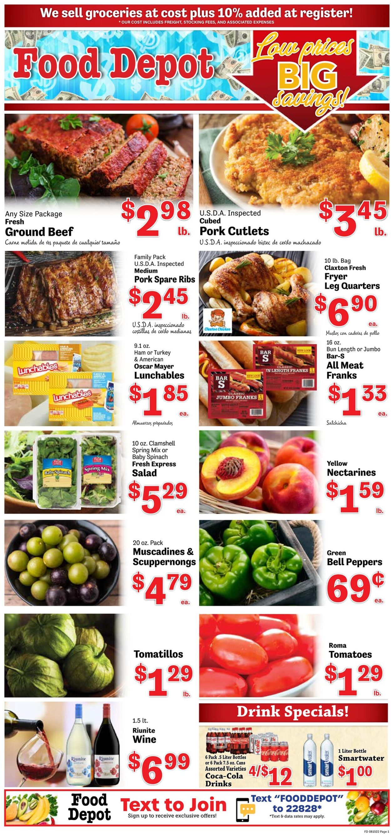 Food Depot Ad from 08/15/2022