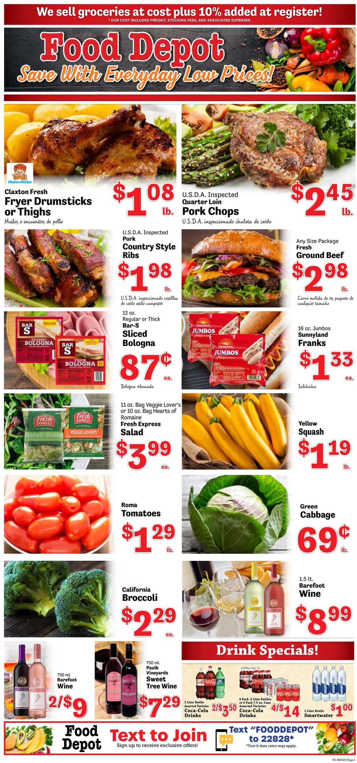 Food Depot Ad from 08/22/2022