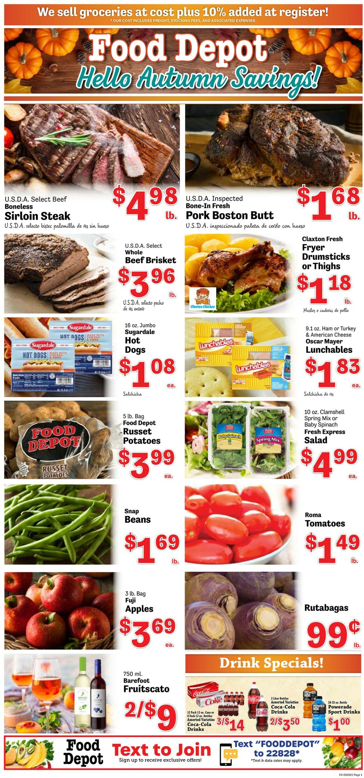 Food Depot Ad from 09/19/2022