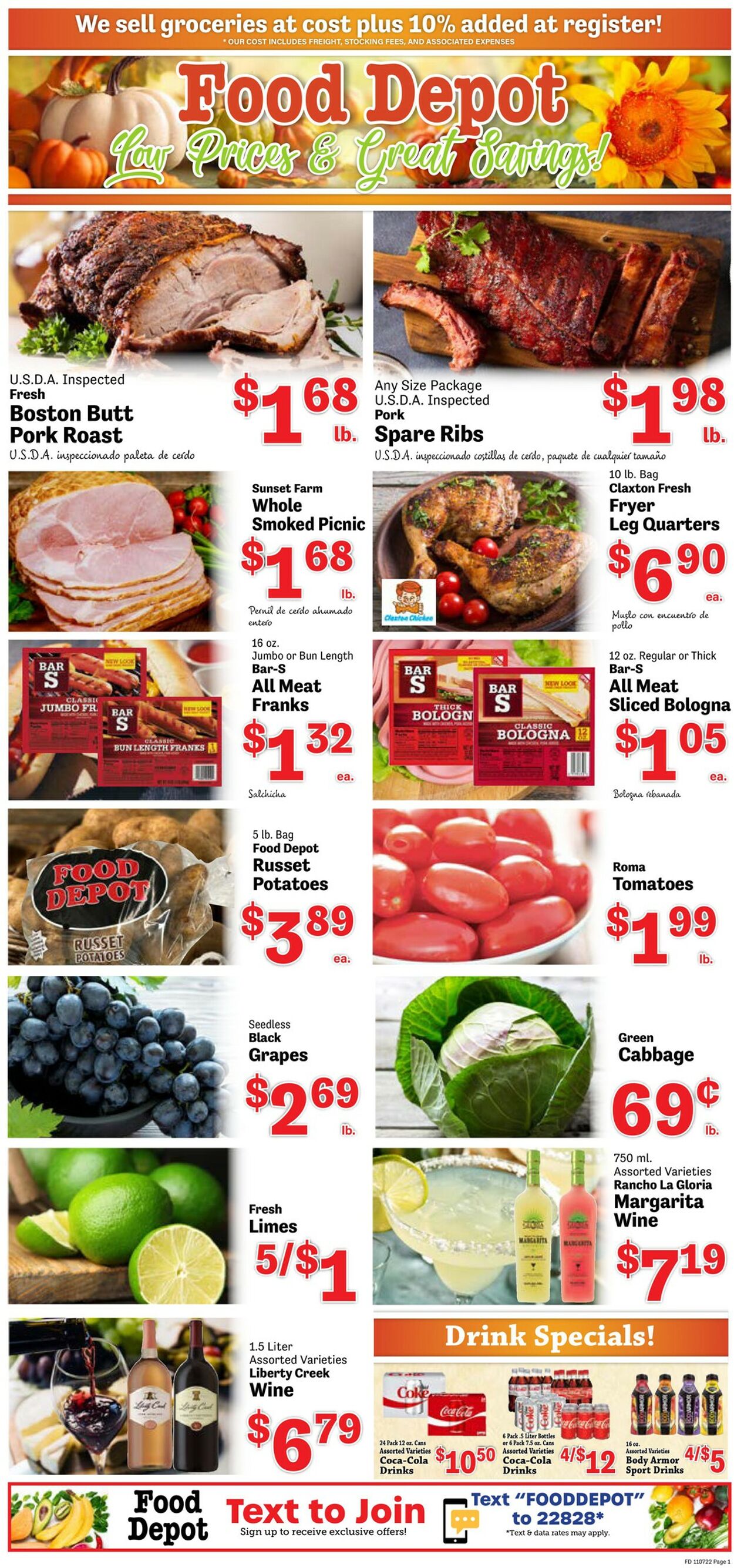 Food Depot Ad from 11/07/2022