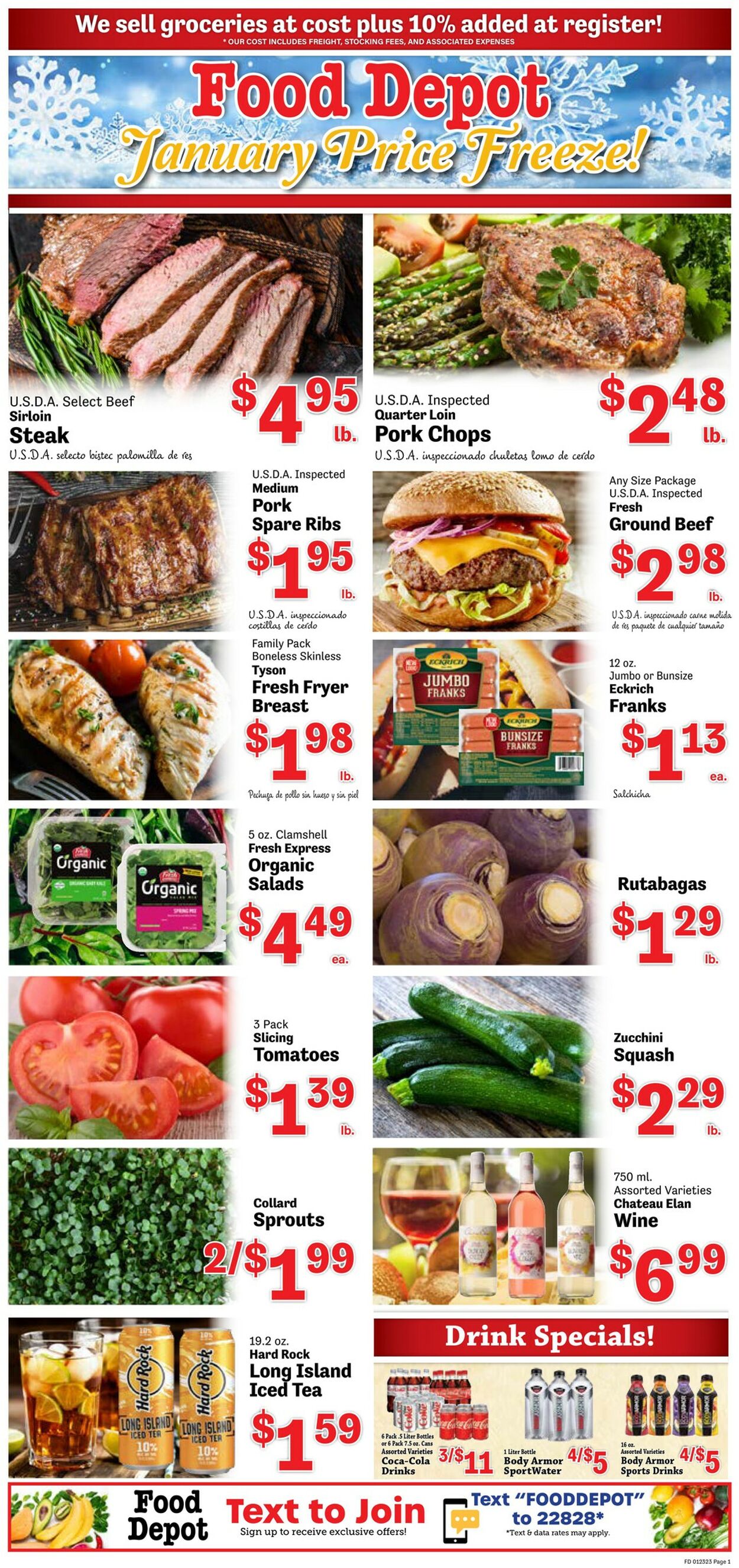 Food Depot Ad from 01/23/2023