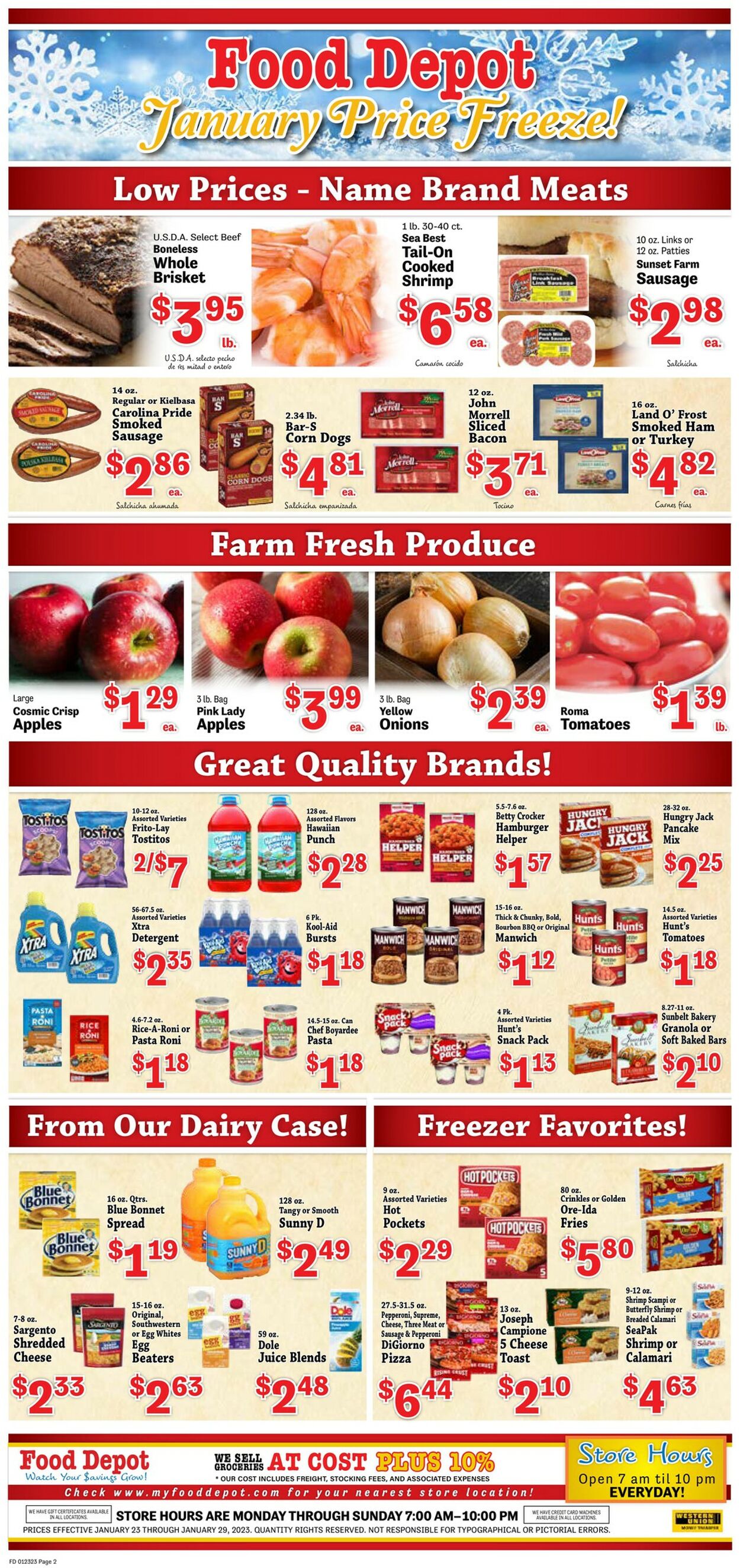 Food Depot Ad from 01/23/2023