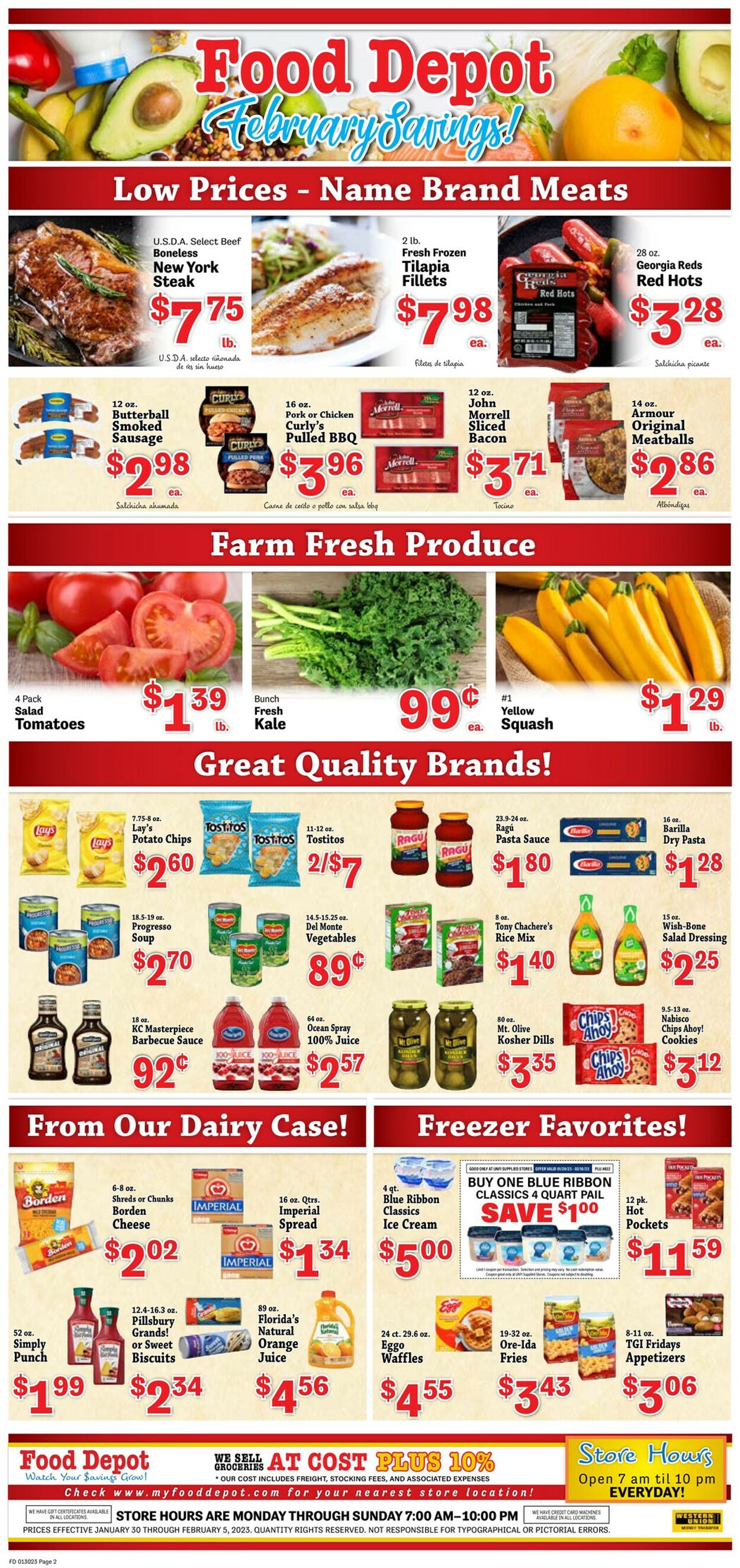 Food Depot Ad from 01/30/2023