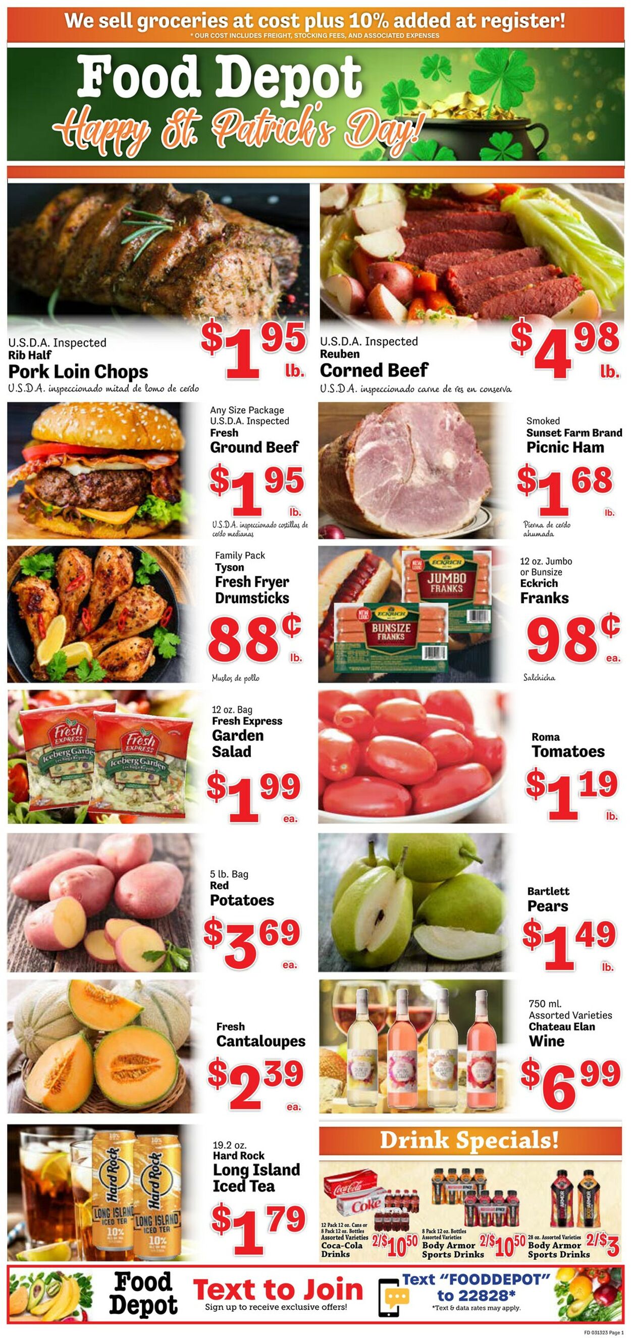 Food Depot Ad from 03/13/2023