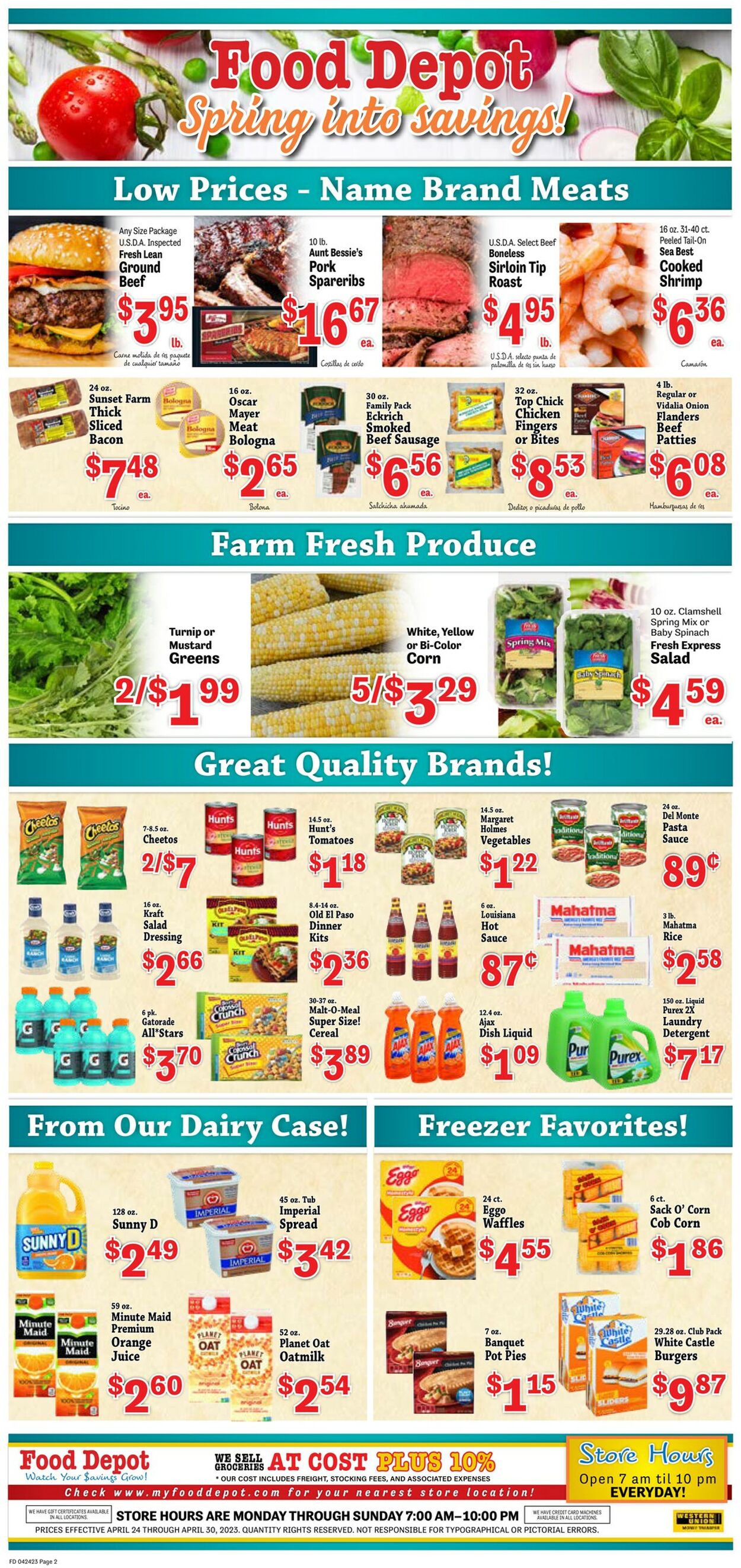 Food Depot Ad from 04/24/2023
