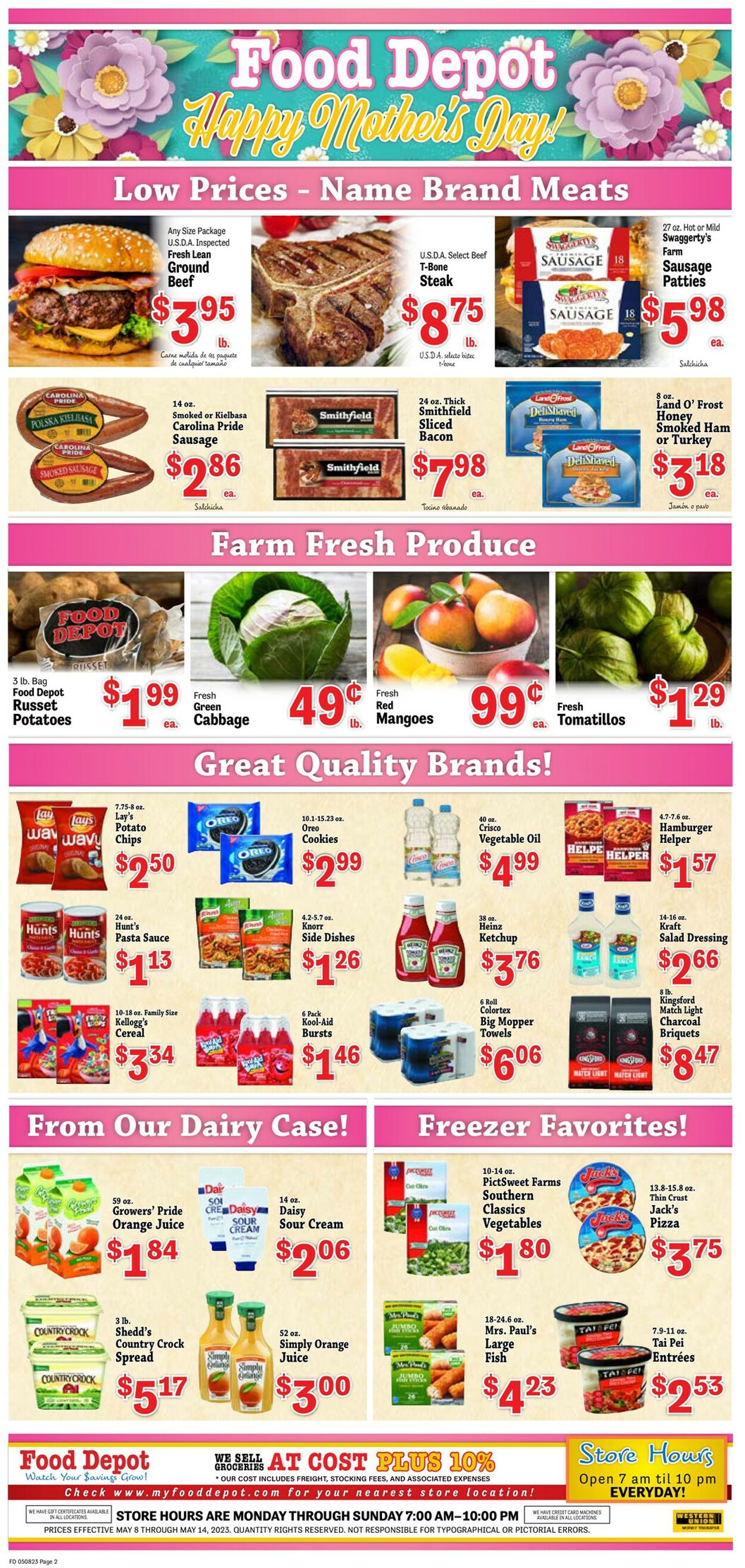 Food Depot Ad from 05/08/2023