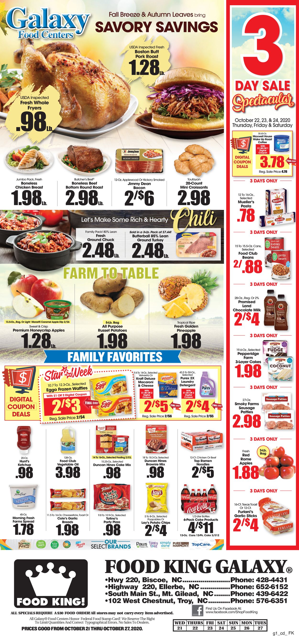 Food King Ad from 10/21/2020