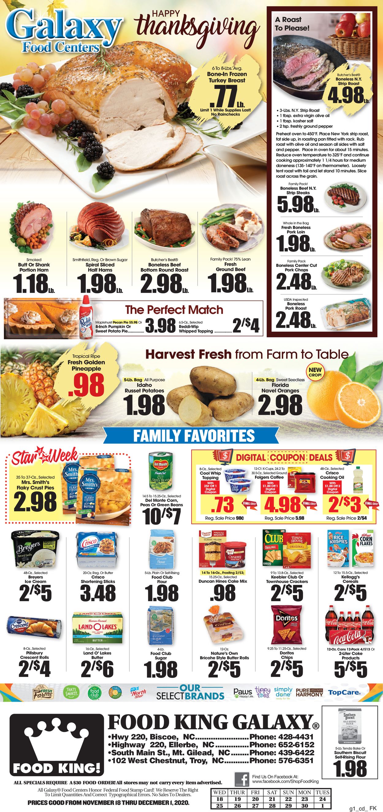 Food King Ad from 11/18/2020