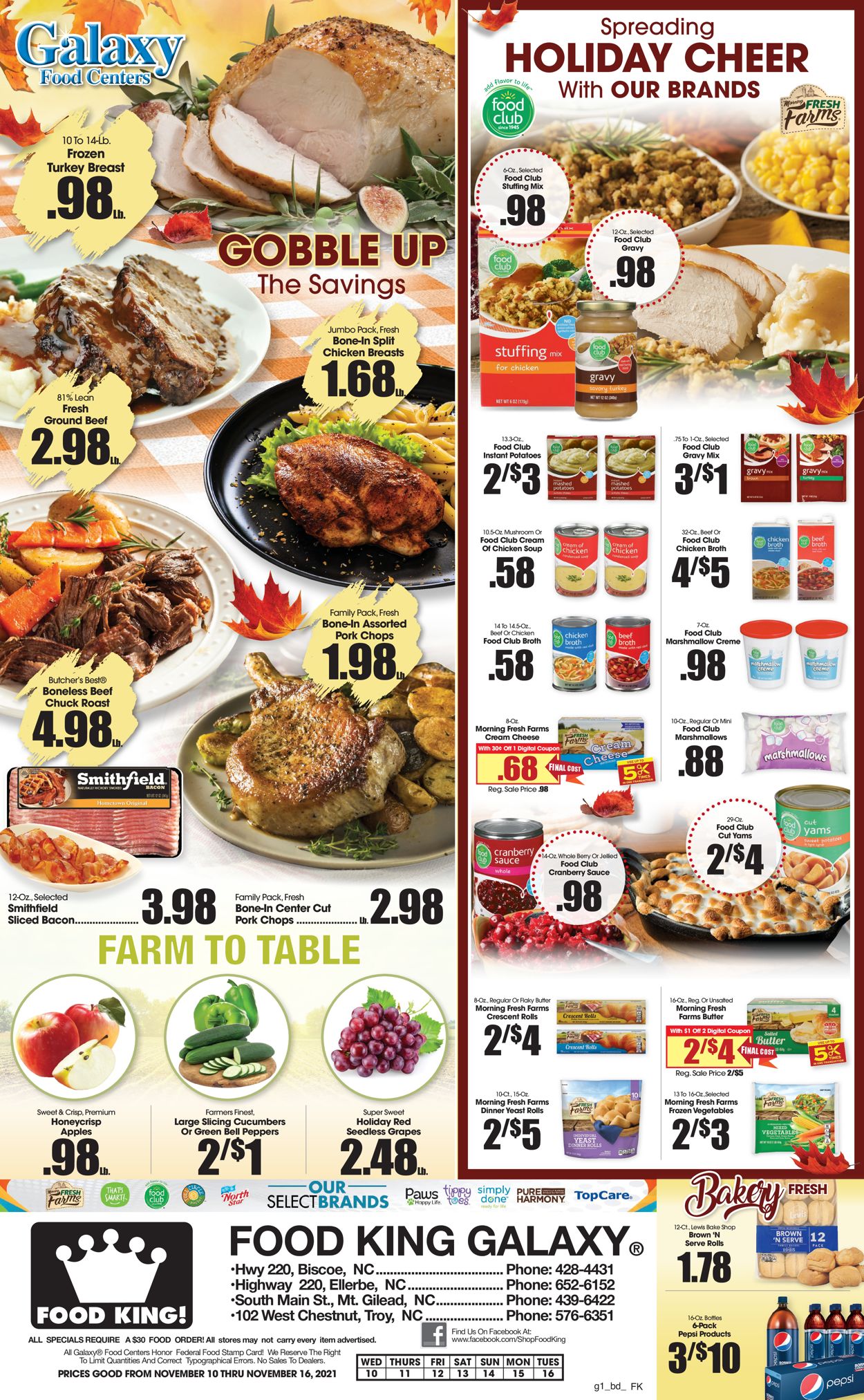Food King Ad from 11/10/2021