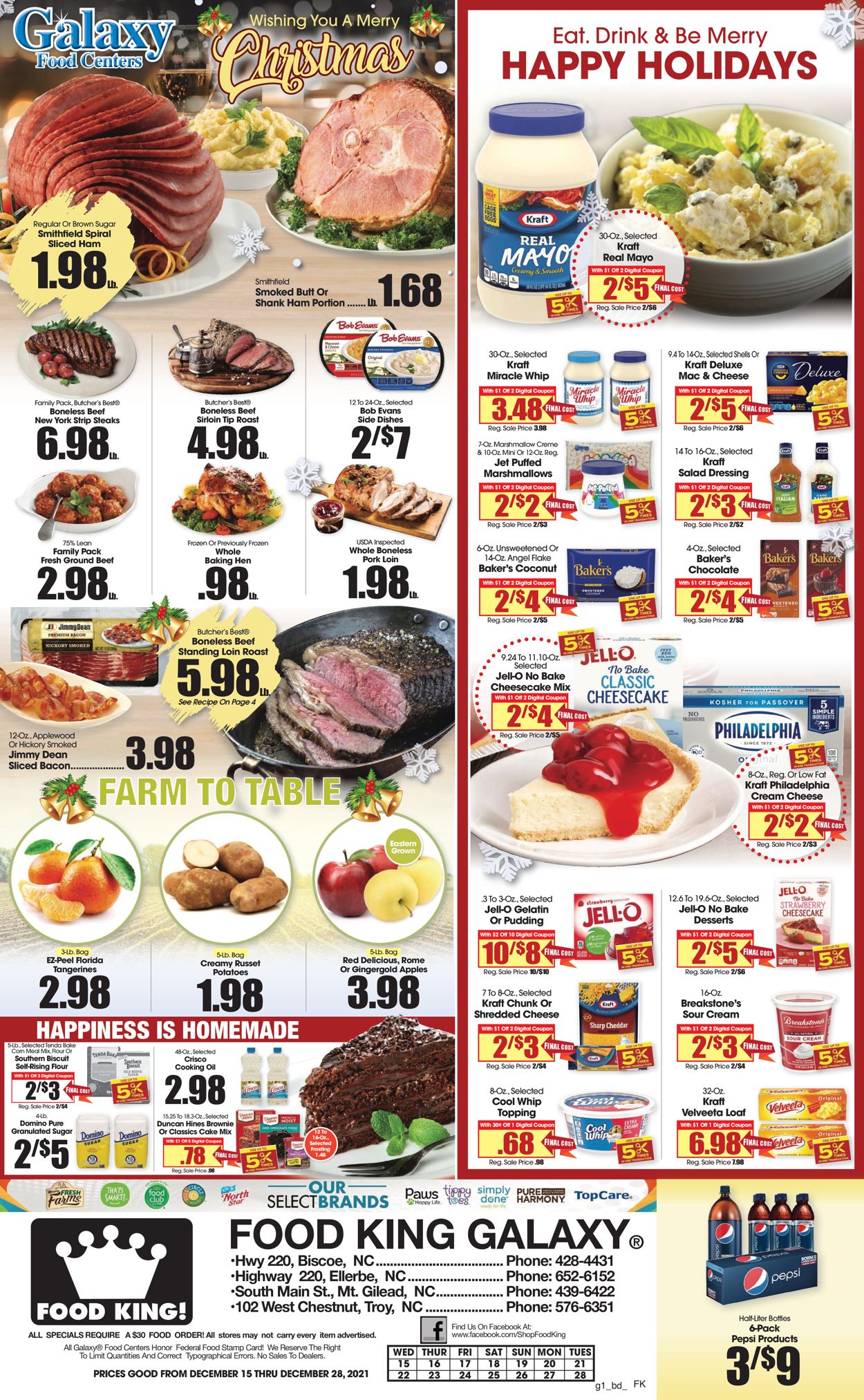 Food King Ad from 12/15/2021