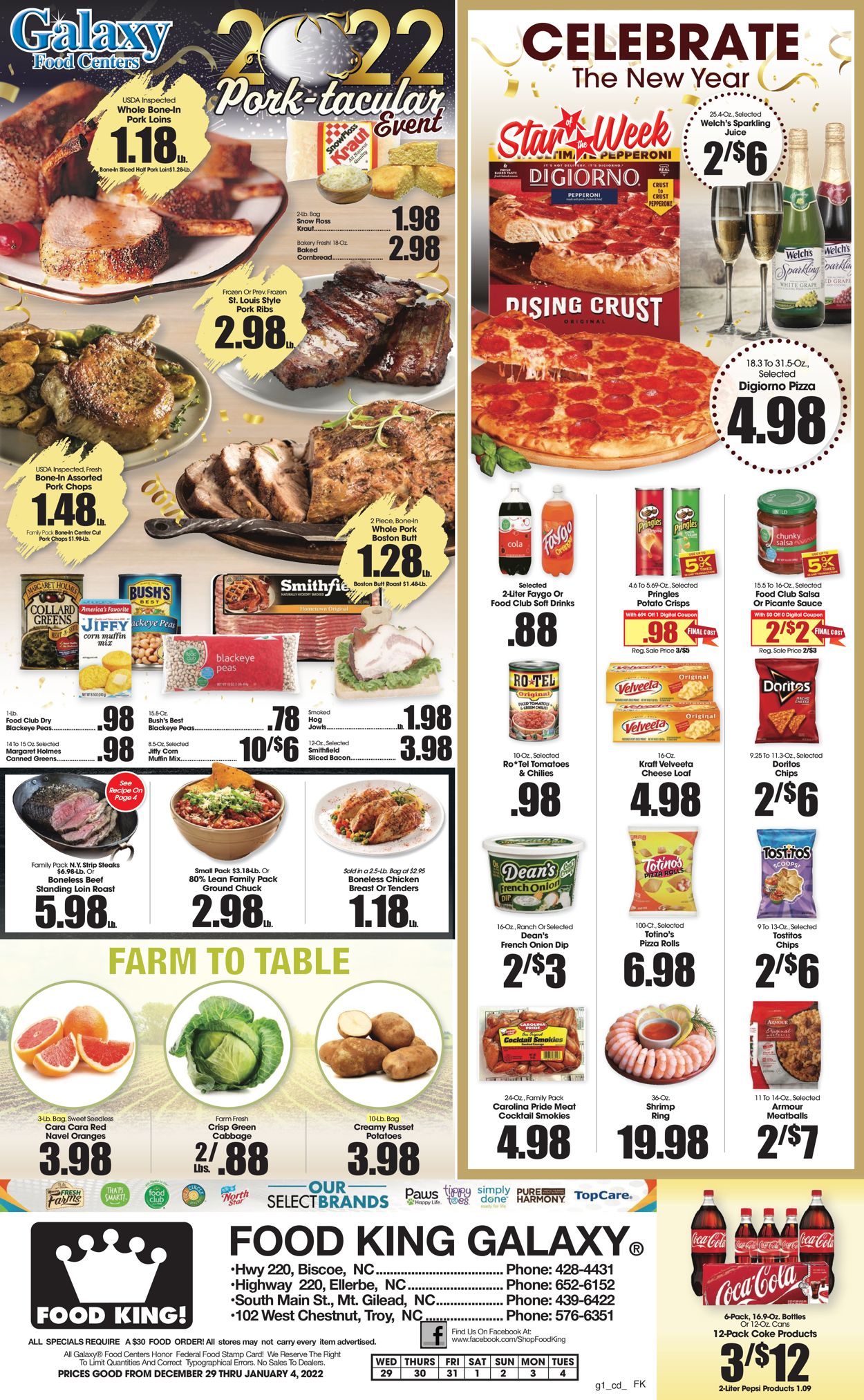 Food King Ad from 12/29/2021
