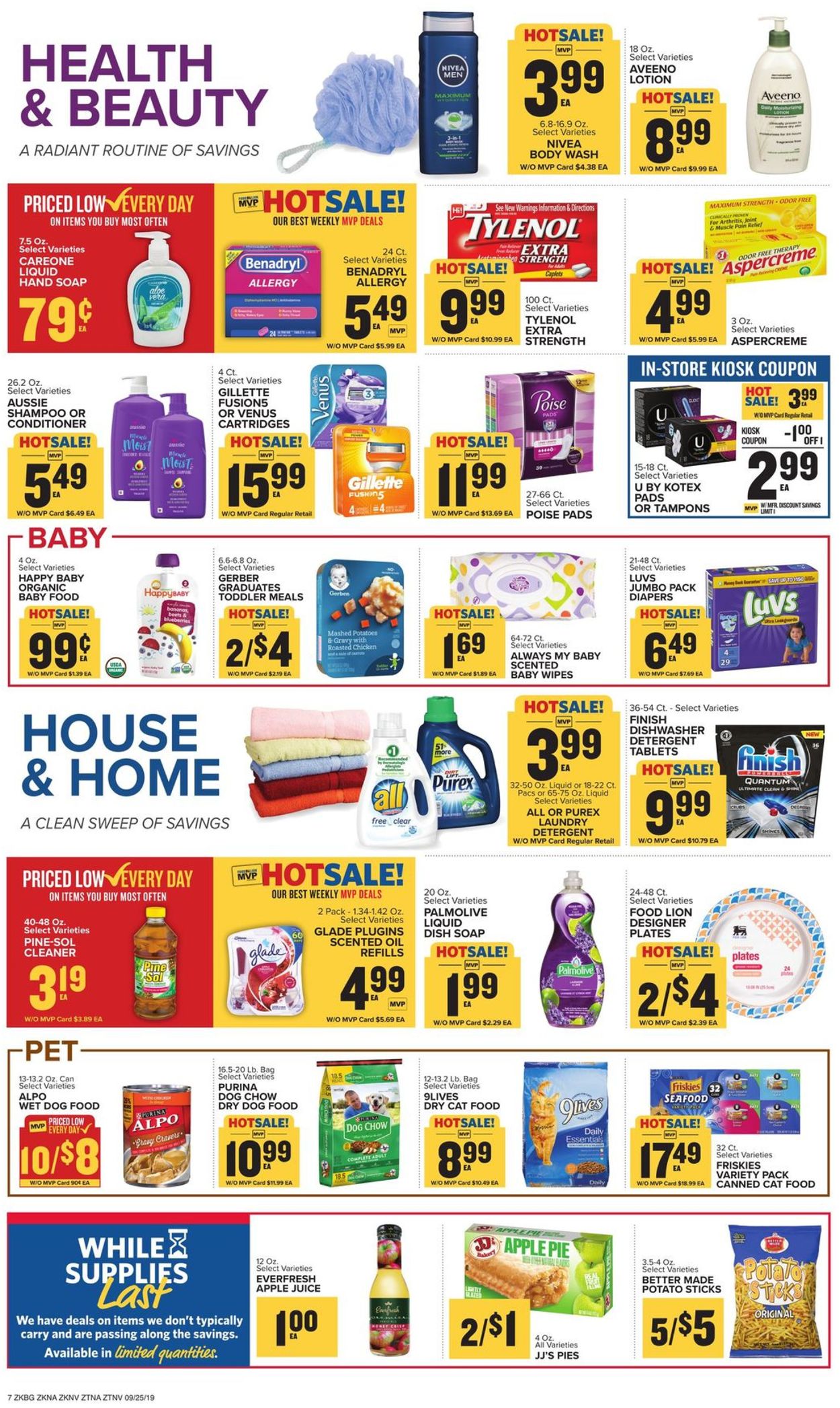 Food Lion Ad from 09/25/2019
