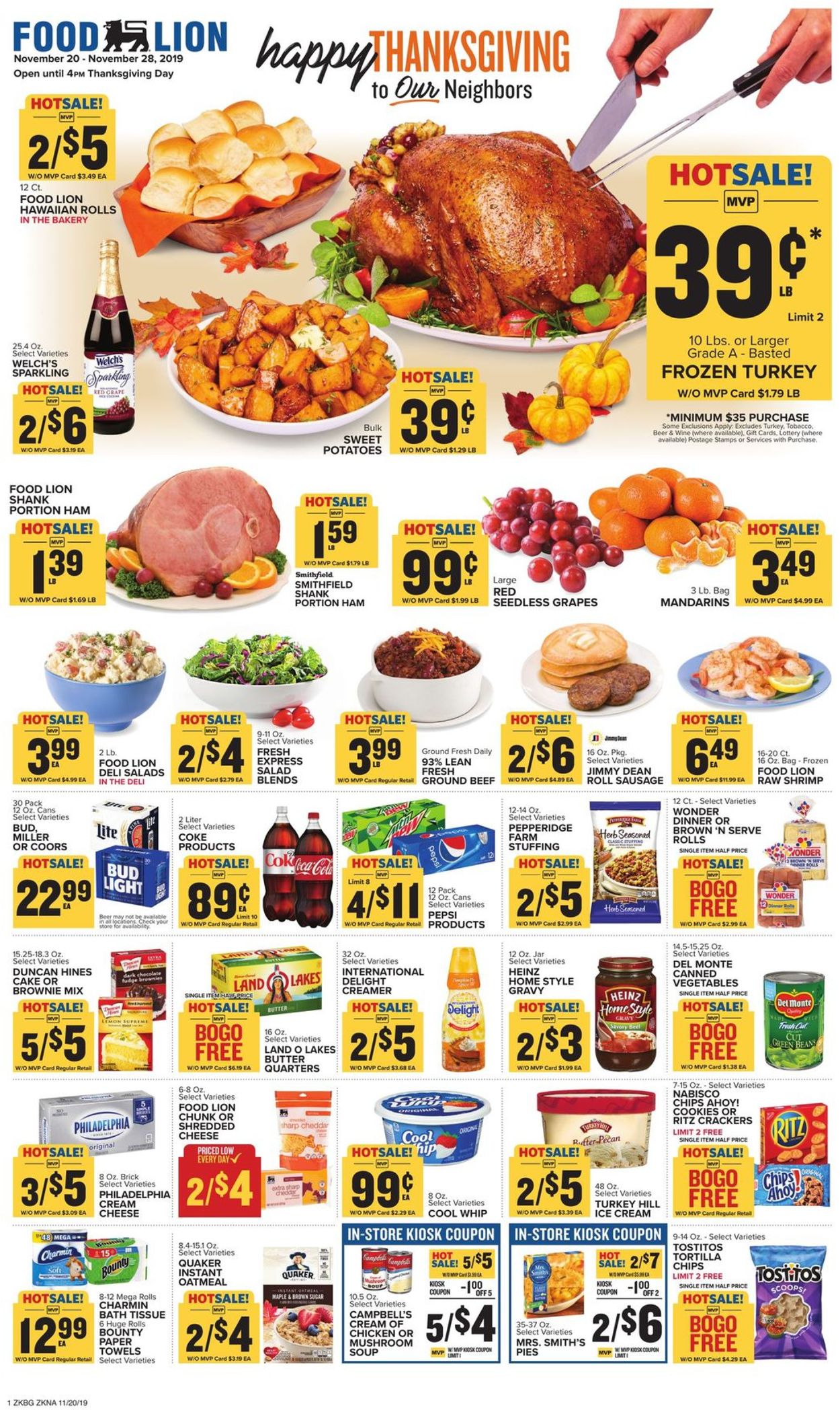 Food Lion Ad from 11/20/2019