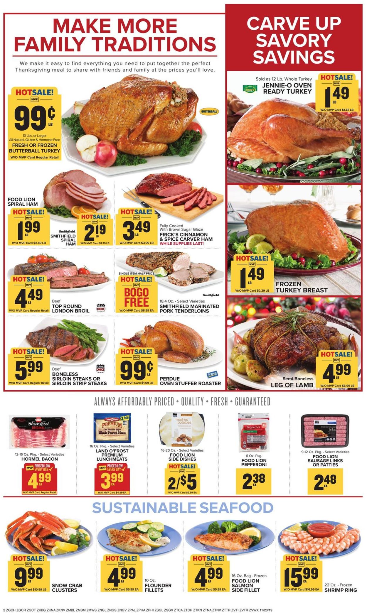 Food Lion Ad from 11/20/2019