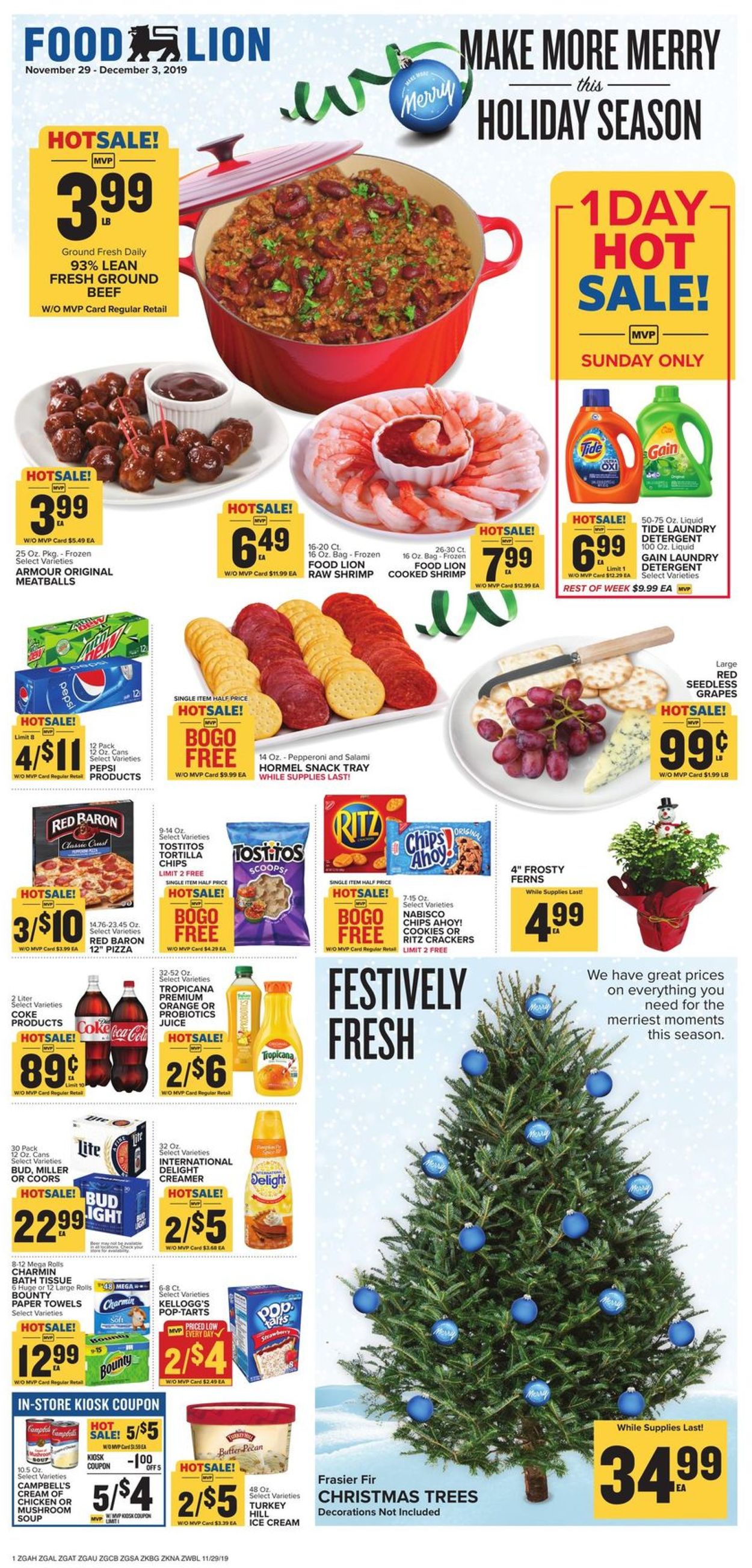 Food Lion Ad from 11/29/2019