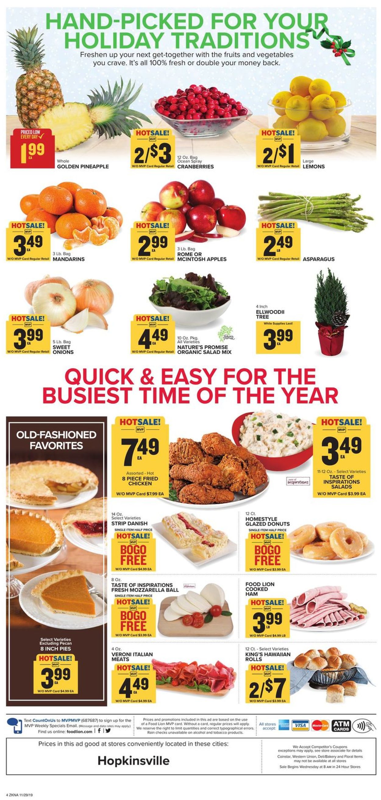 Food Lion Ad from 11/29/2019