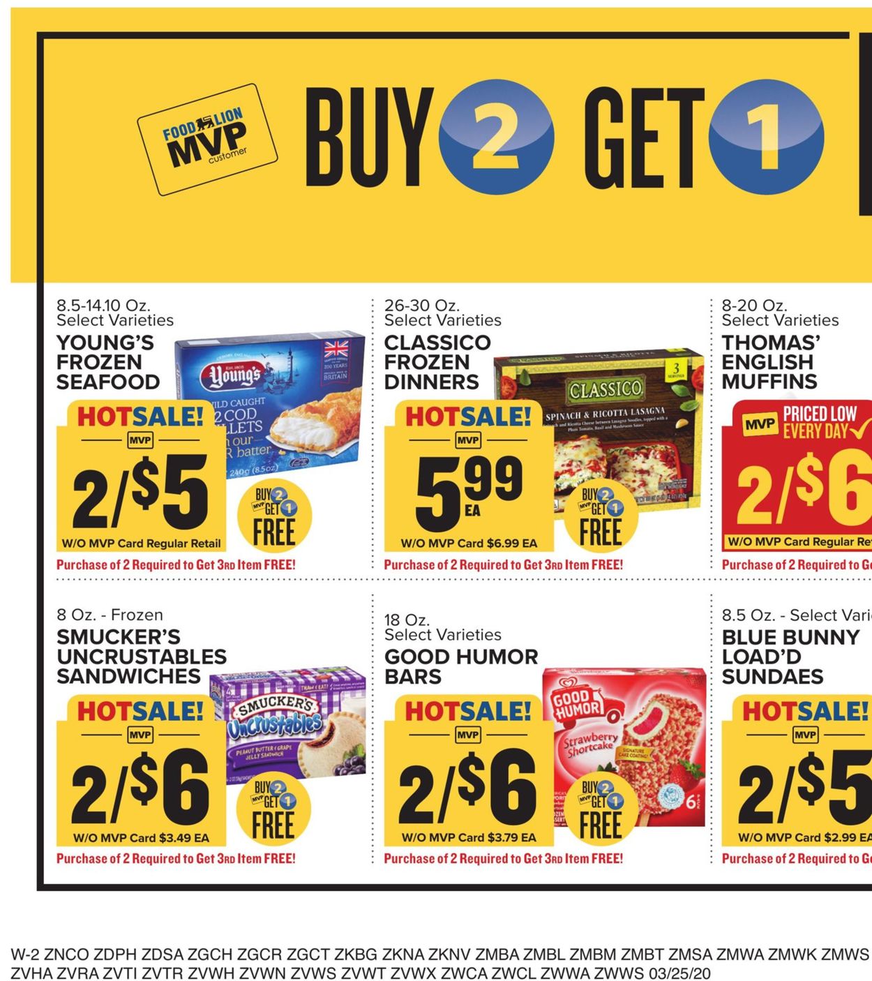 Food Lion Ad from 03/25/2020