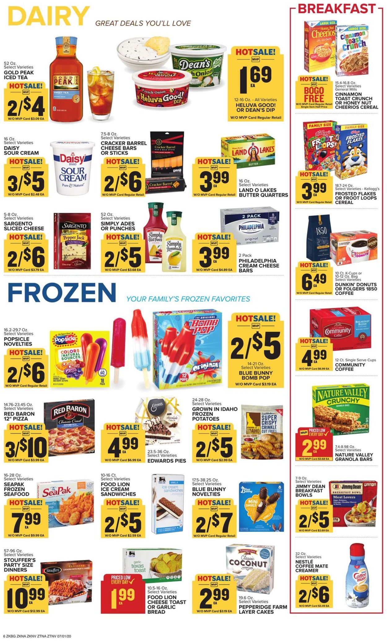 Food Lion Ad from 07/01/2020
