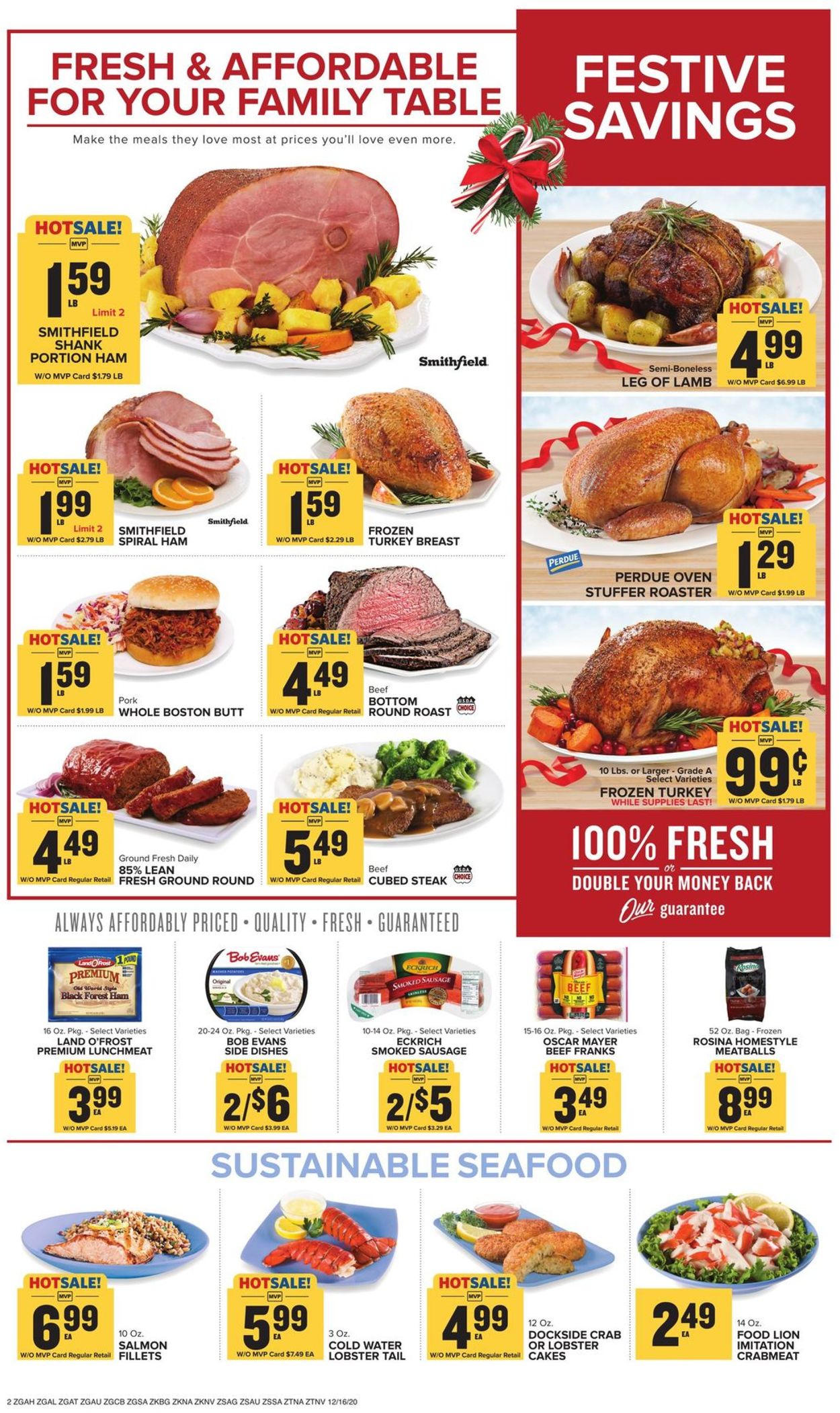 Food Lion Ad from 12/16/2020