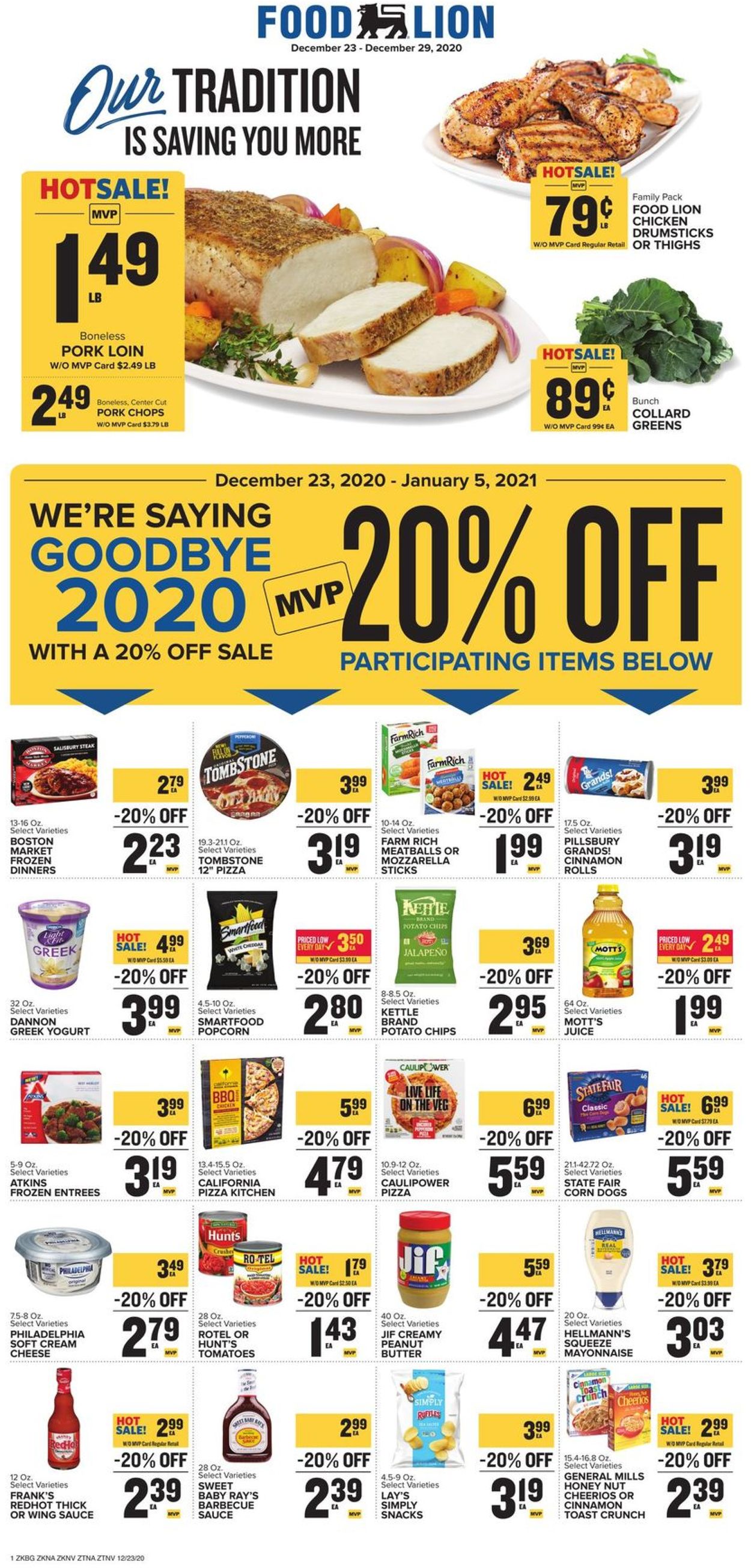 Food Lion Ad from 12/23/2020