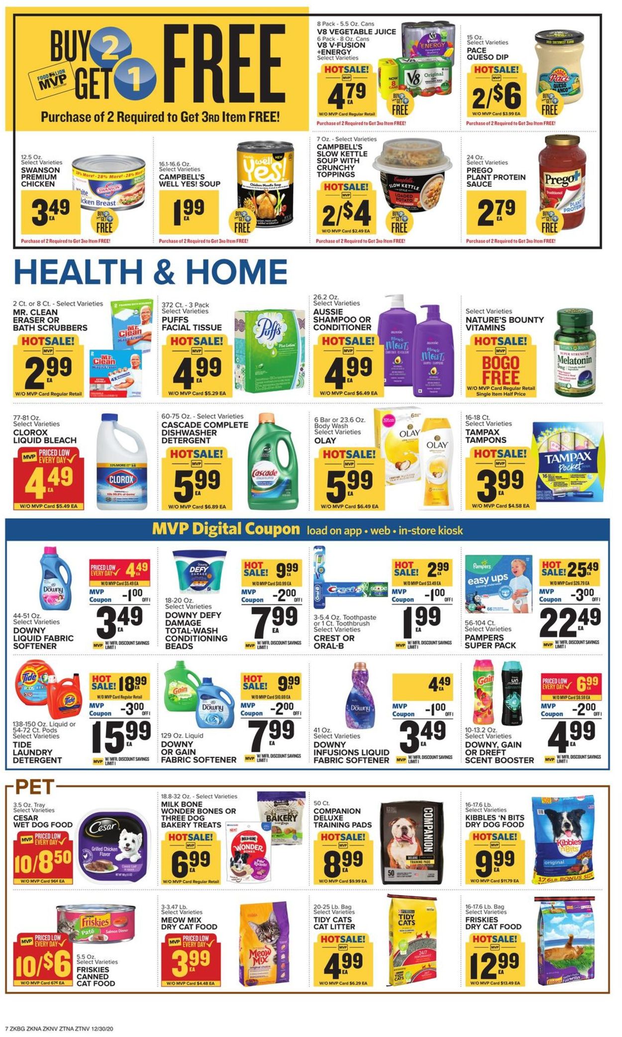 Food Lion Ad from 12/30/2020