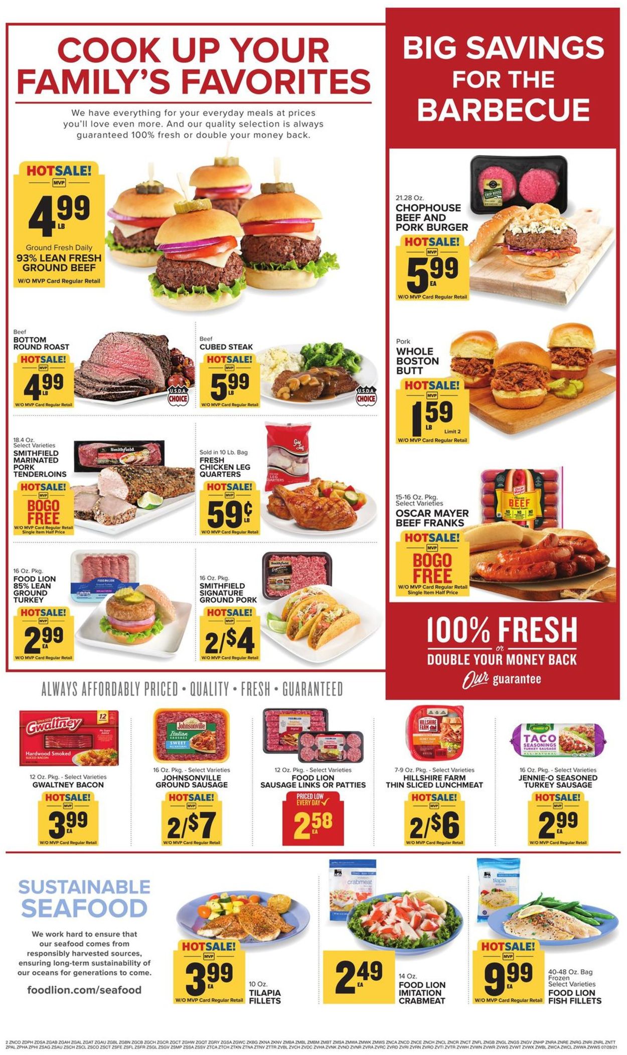 Food Lion Ad from 07/28/2021