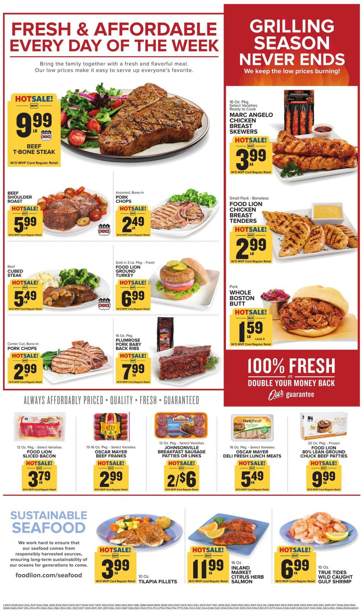 Food Lion Ad from 08/25/2021
