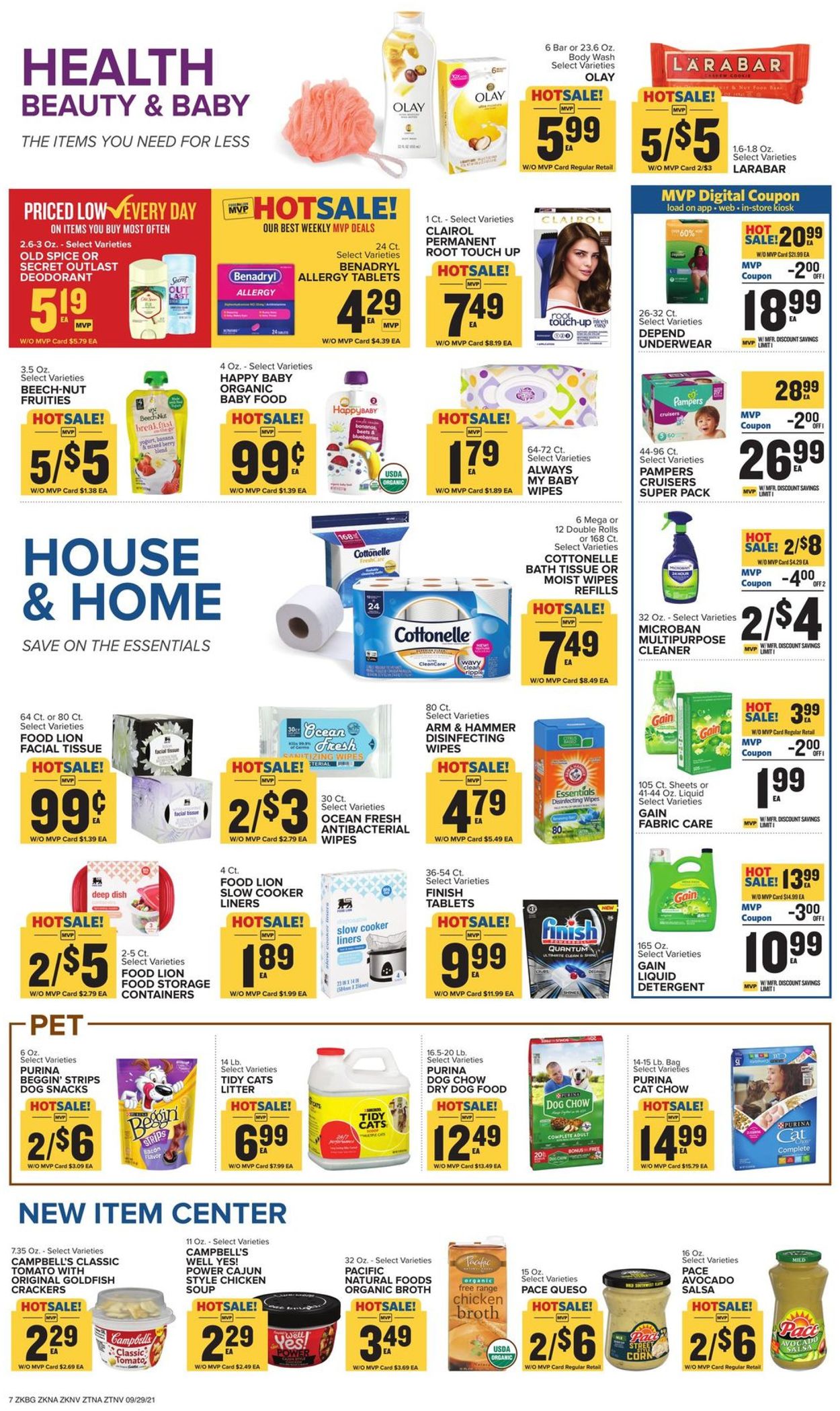 Food Lion Ad from 09/29/2021