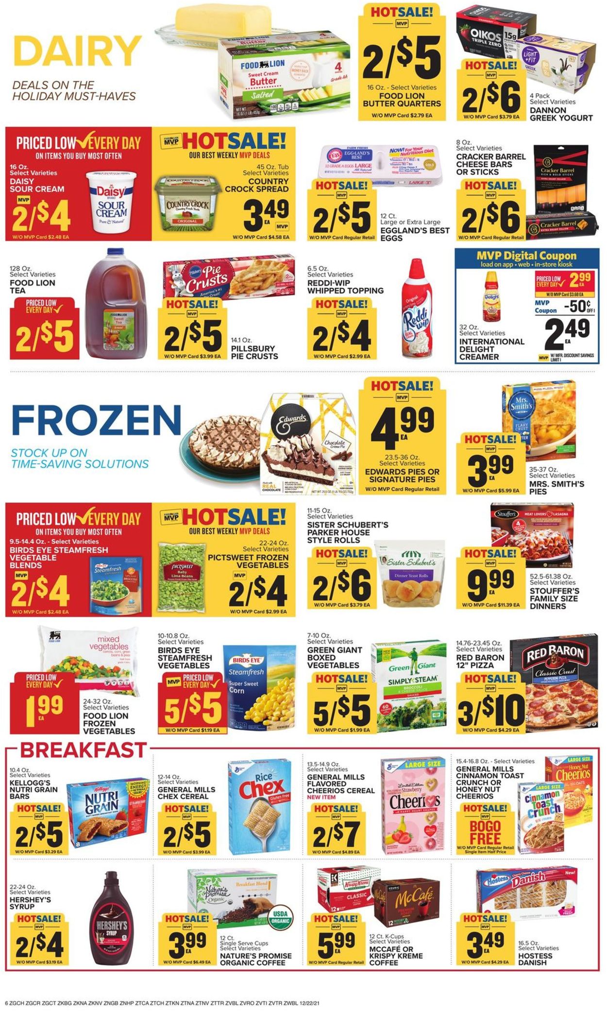 Food Lion Ad from 12/22/2021
