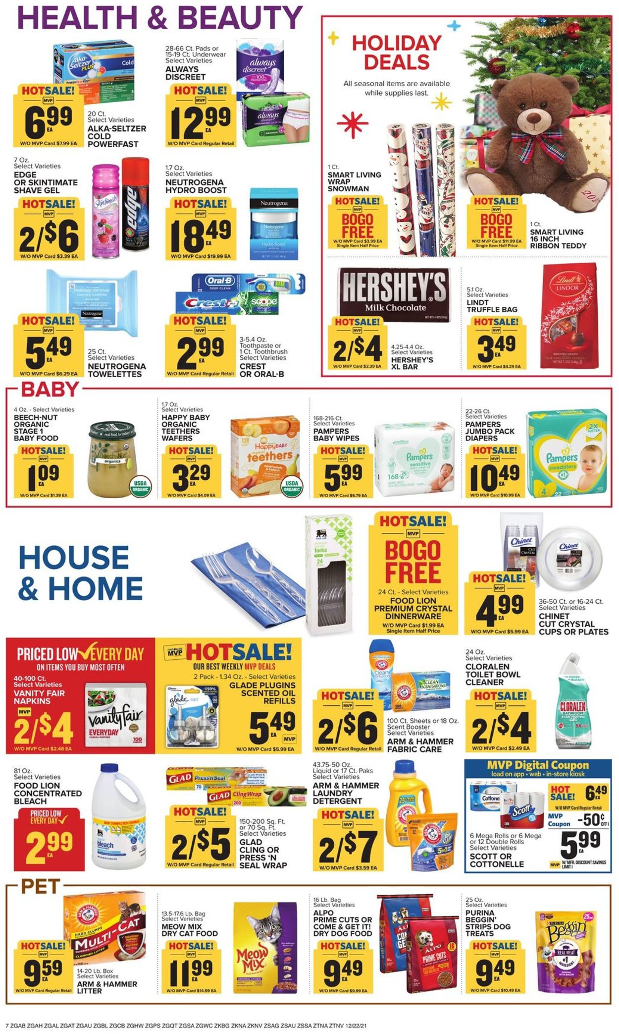 Food Lion Ad from 12/22/2021