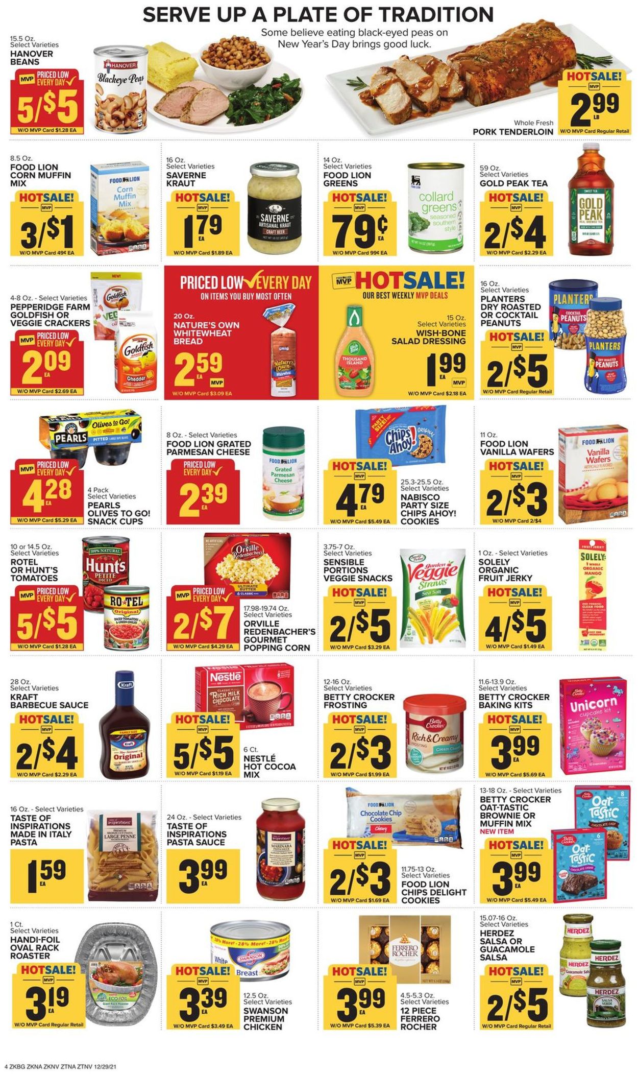 Food Lion Ad from 12/29/2021