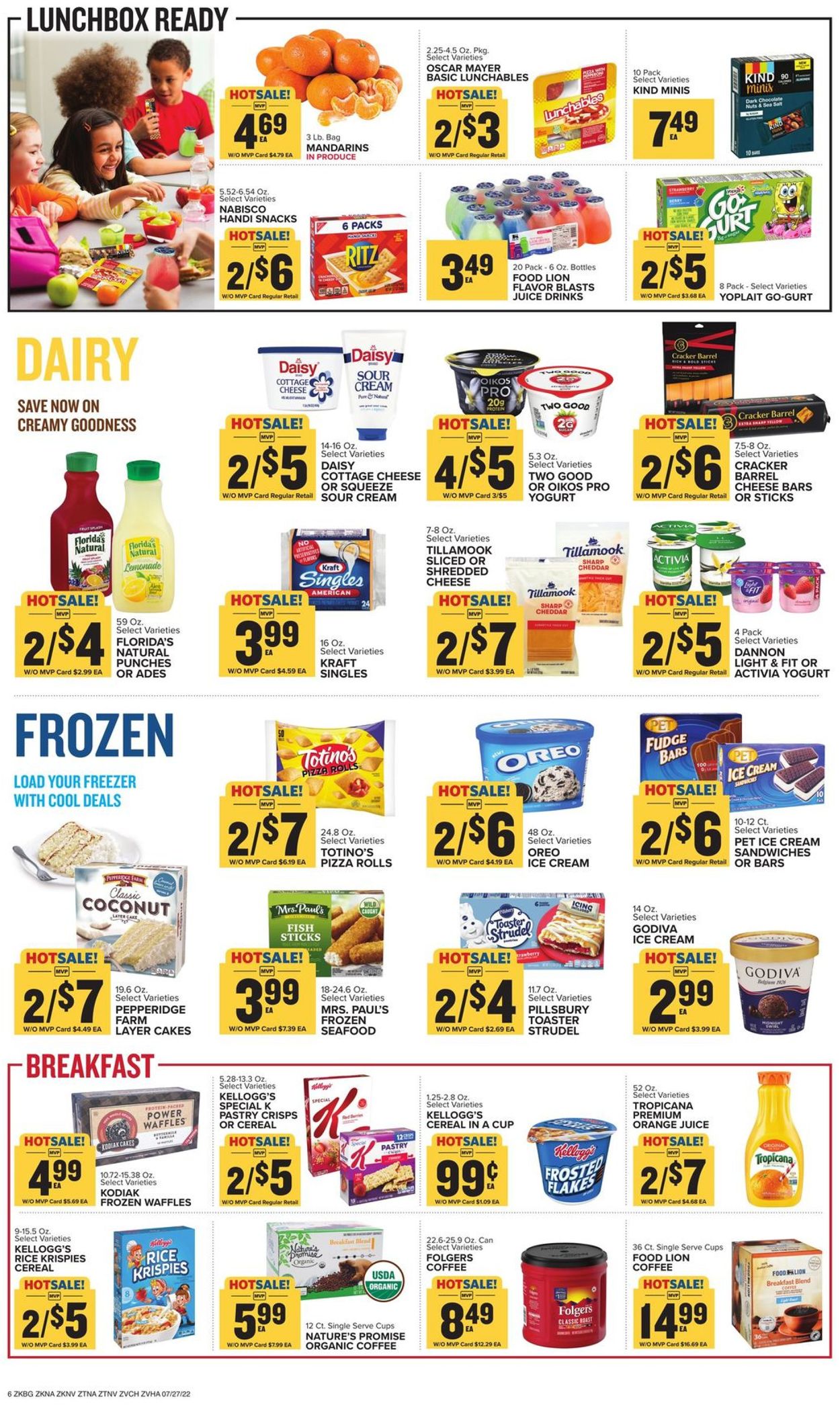 Food Lion Ad from 07/27/2022