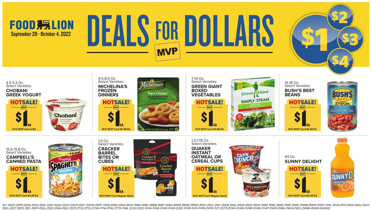 Food Lion Ad from 09/28/2022