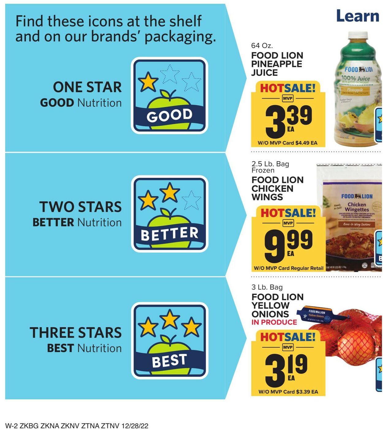 Food Lion Ad from 12/28/2022