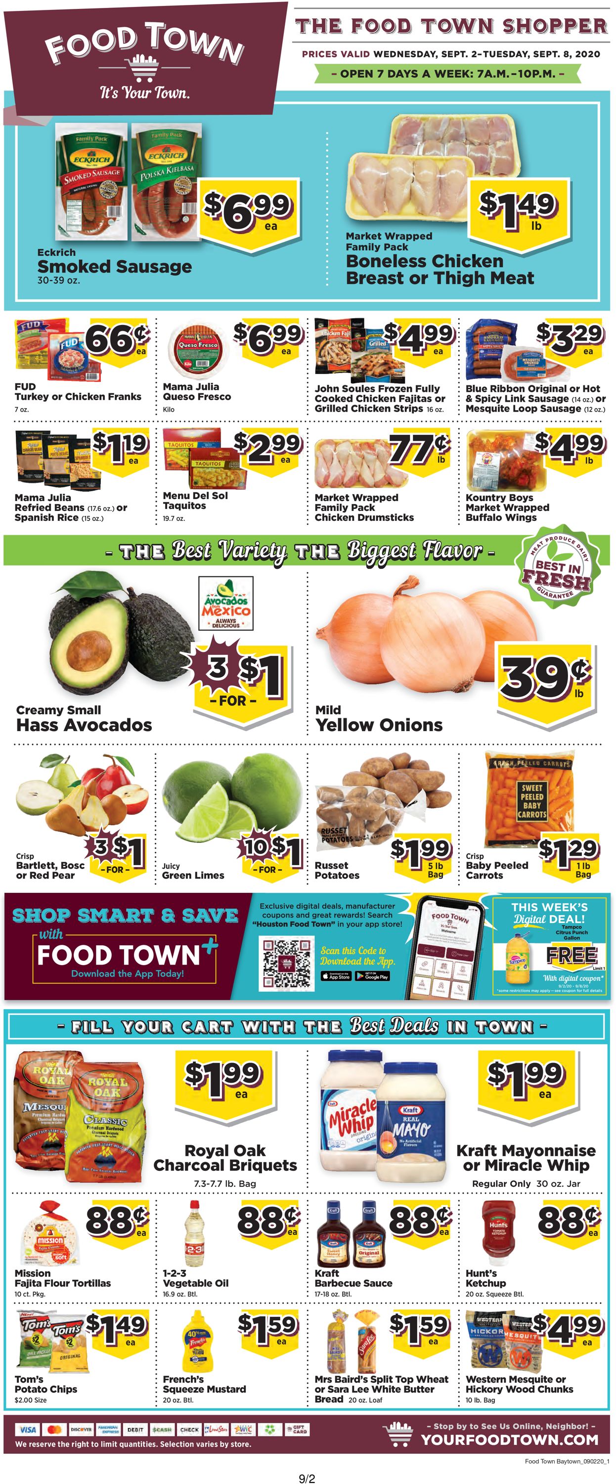 Food Town Ad from 09/02/2020