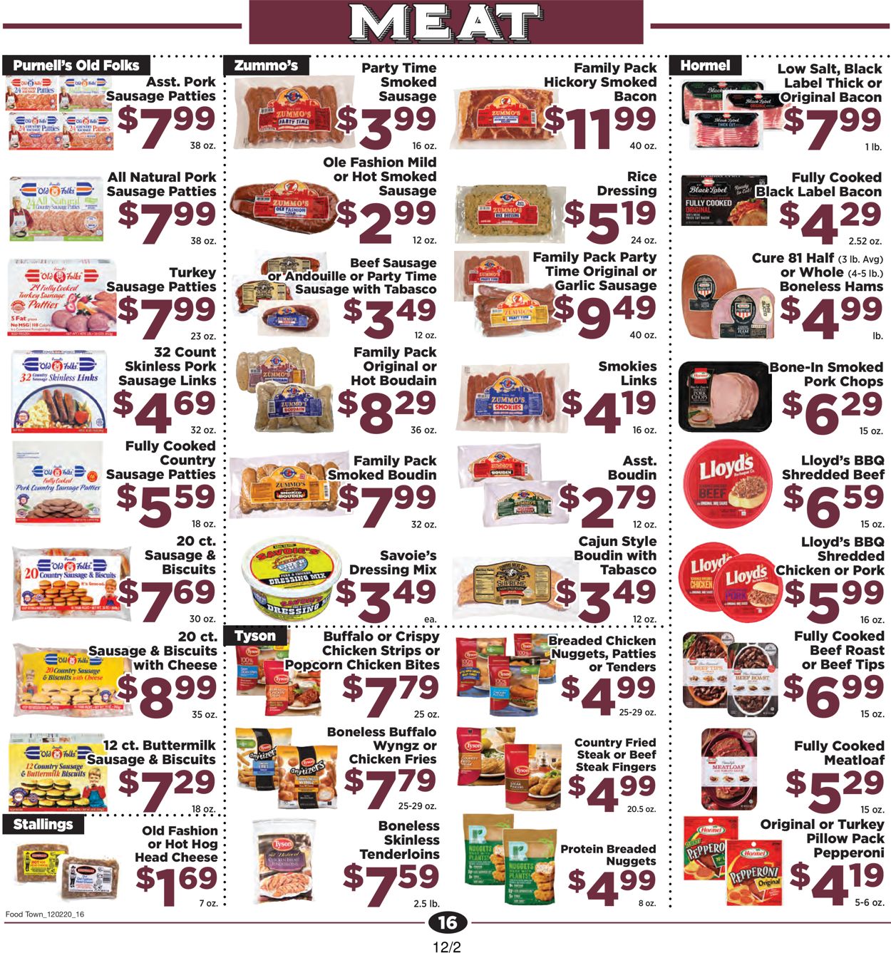 Food Town Ad from 12/02/2020