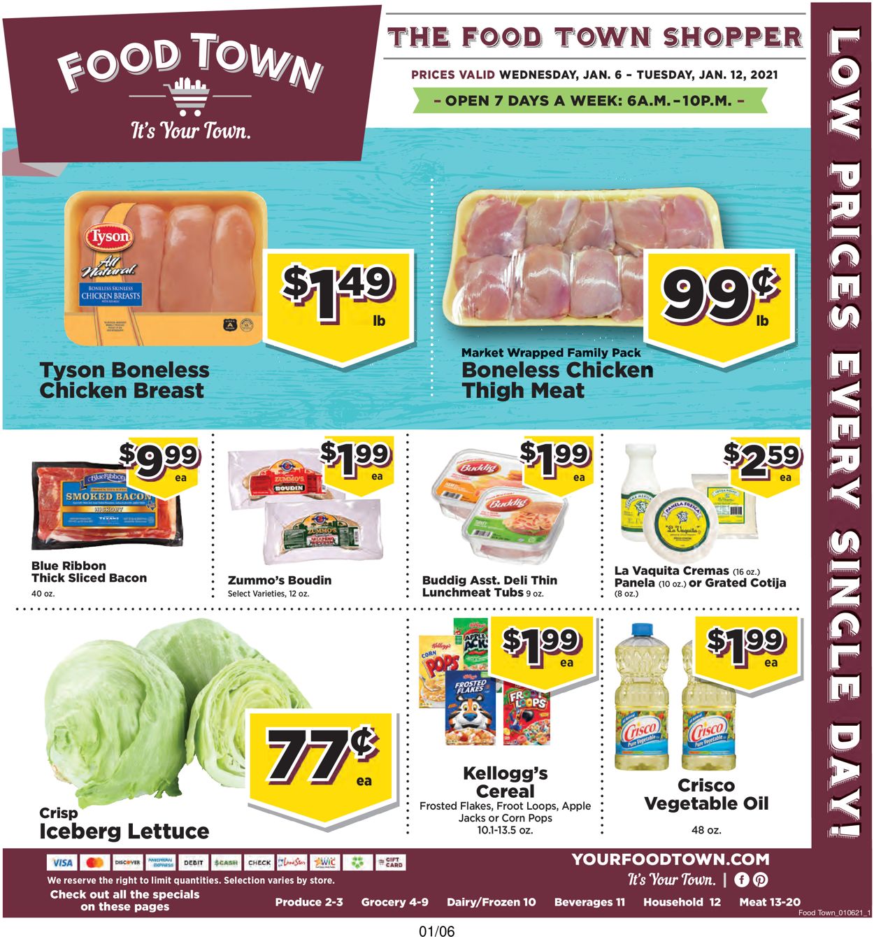 Food Town Ad from 01/06/2020