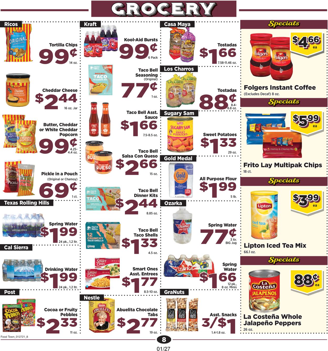 Food Town Ad from 01/27/2021