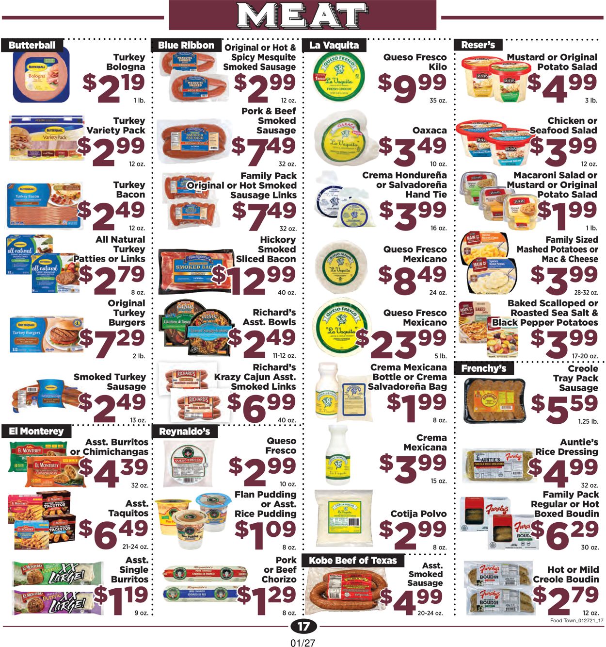 Food Town Ad from 01/27/2021