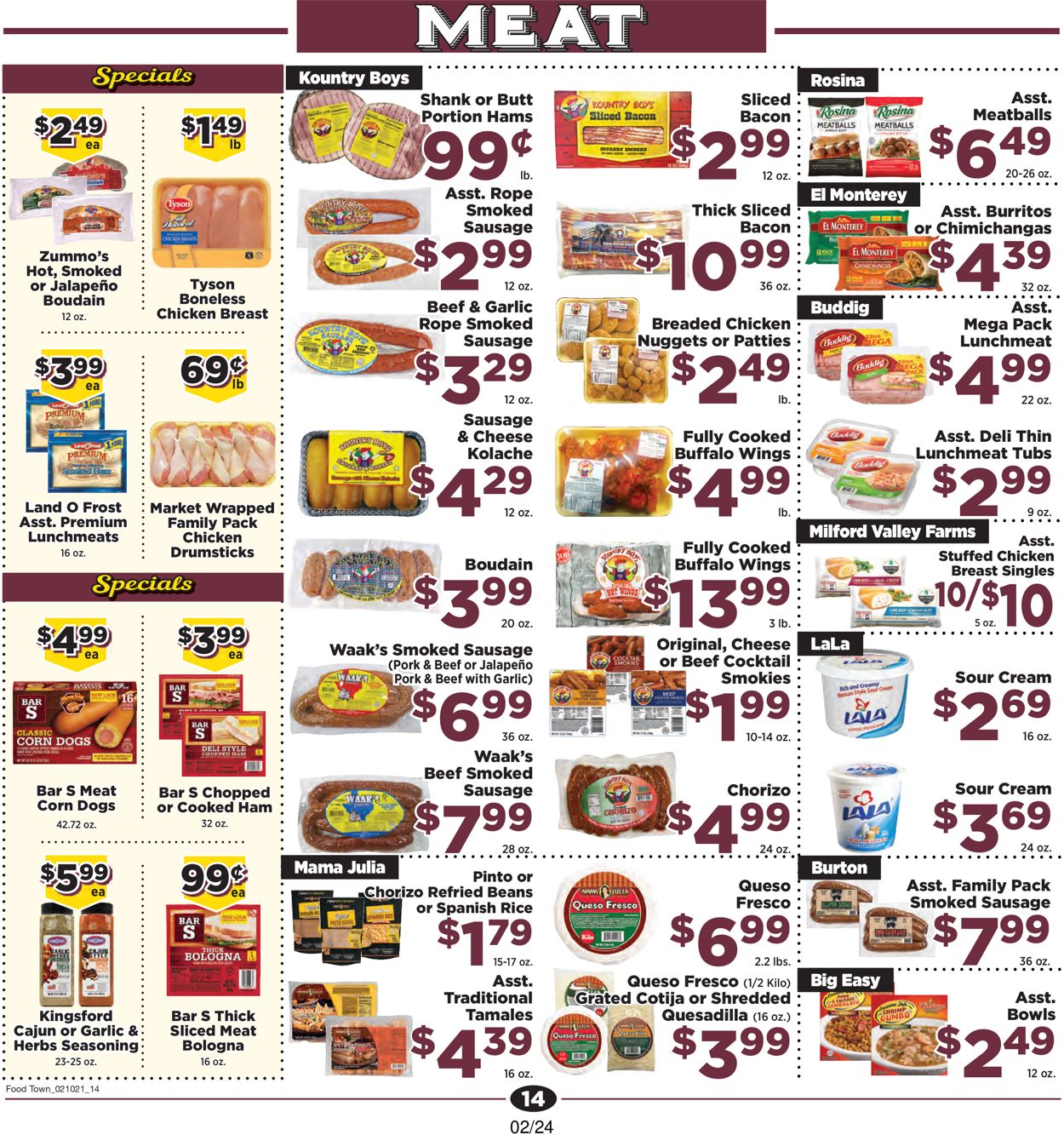 Food Town Ad from 02/24/2021